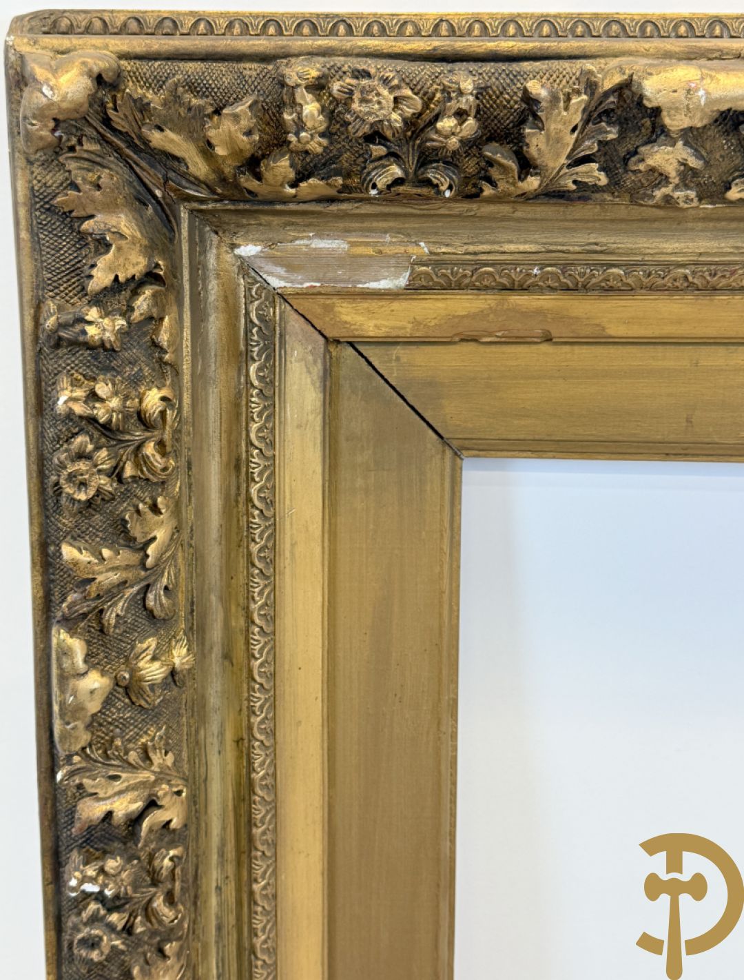 Oude grote vergulde Louis XV lijsten : 3 stuks