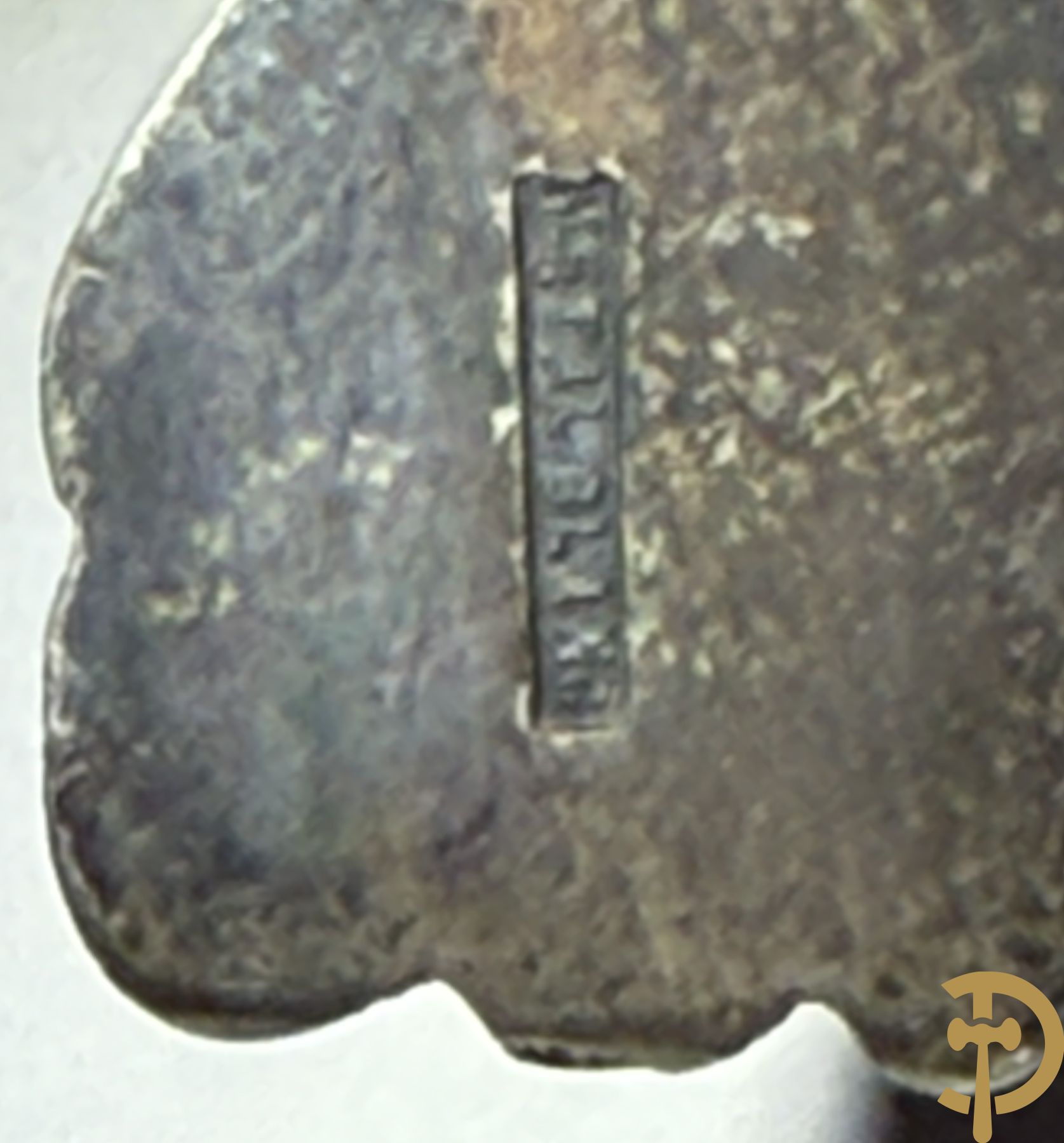 Verzilverd koffie en theestel op plateau, Metal Blanc getekend