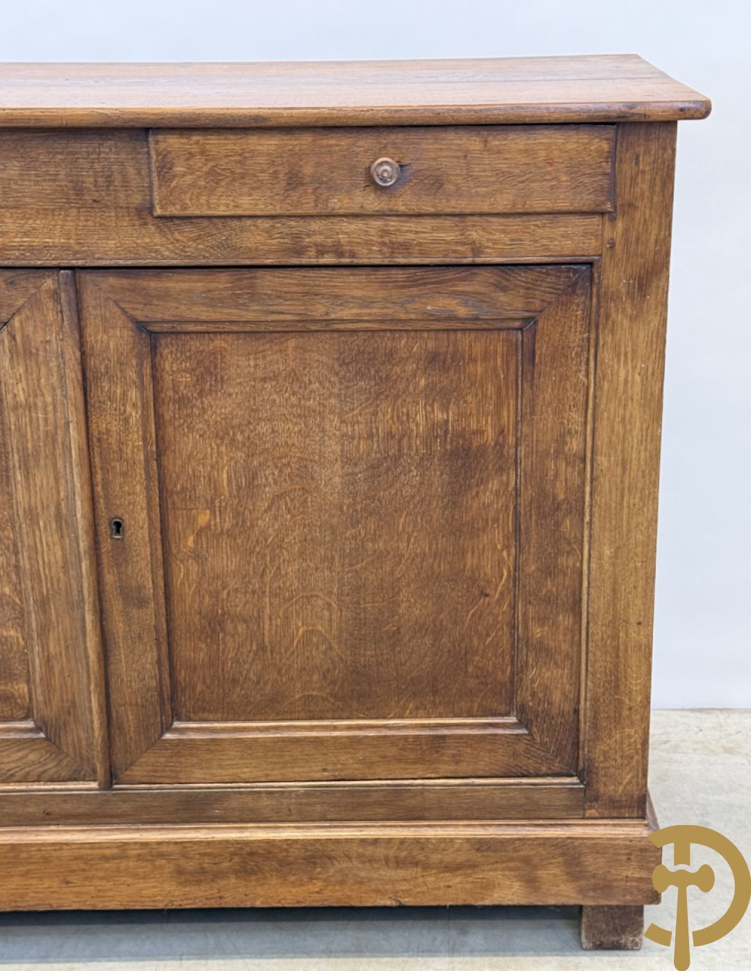 Masssief eiken tweedeursdresse Louis Philippe 19e