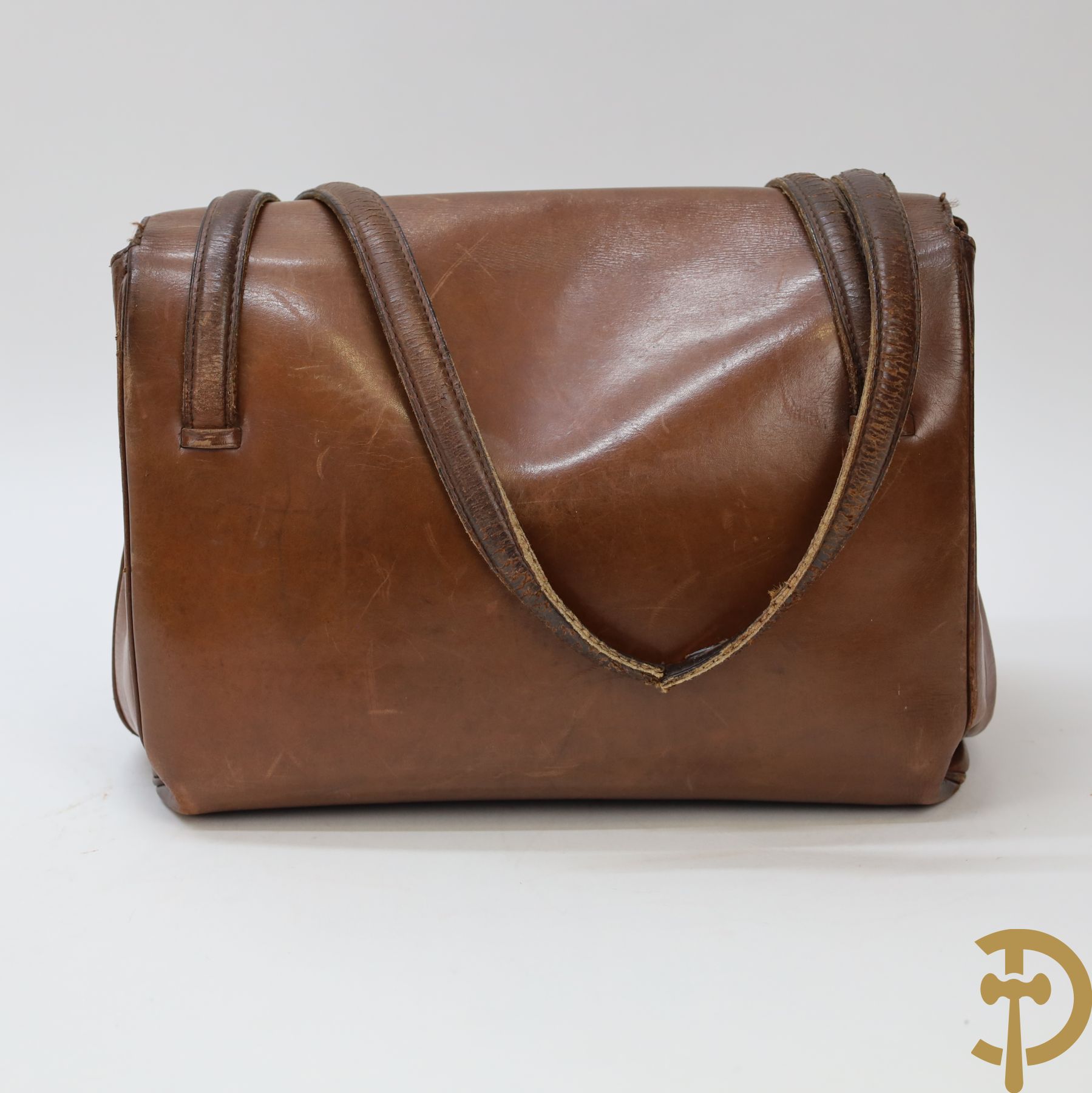 Vintage lederen handtas Delvaux