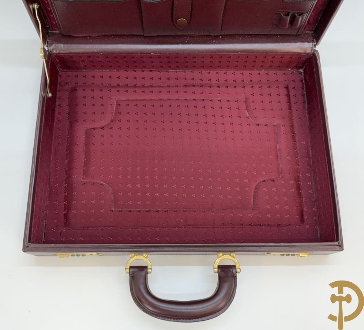 Bordeaux lederen aktentas Cartier