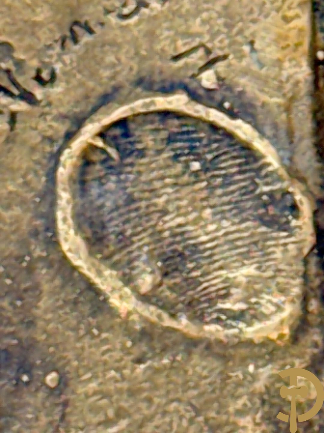 VERMEERSCH J. getekend 1971 - Bronzen hanger met typisch mannetje - Uniek exemplaar met duimafdruk