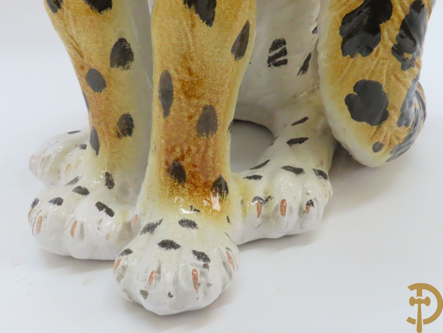 Italiaans keramieken luipaard, gestempeld onderaan Made in Italy