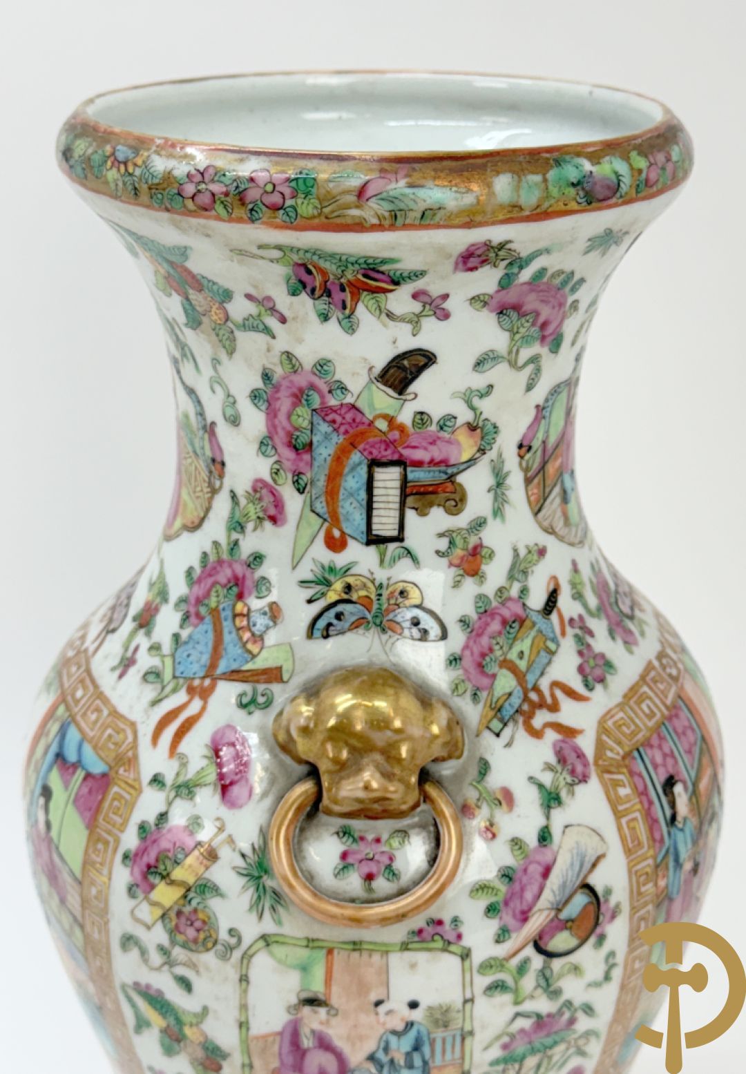 Paar Chinese porseleinen Kanton vazen