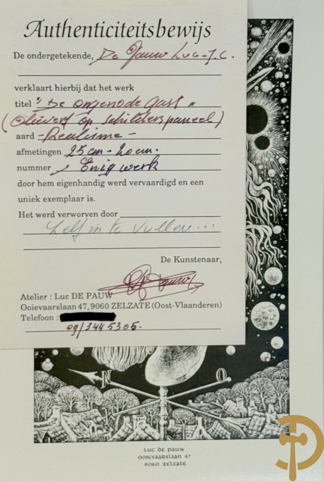 DE PAUW Luc J.C. getekend 