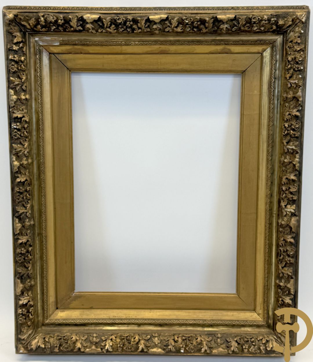 Oude grote vergulde Louis XV lijsten : 3 stuks