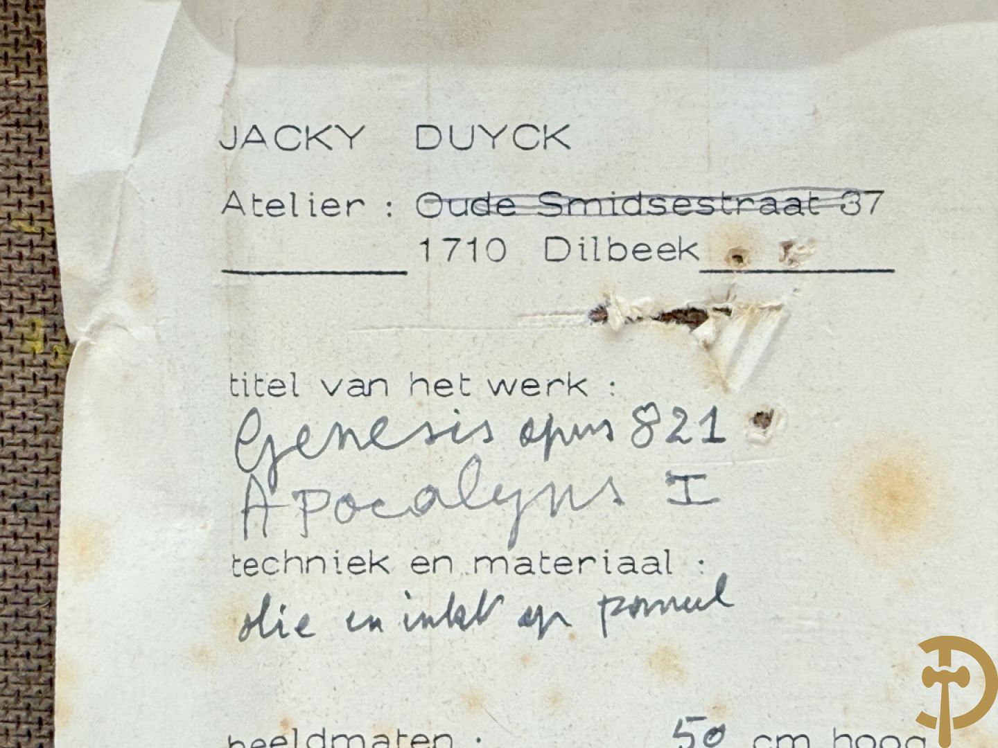 DUYCK Jacky getekend 