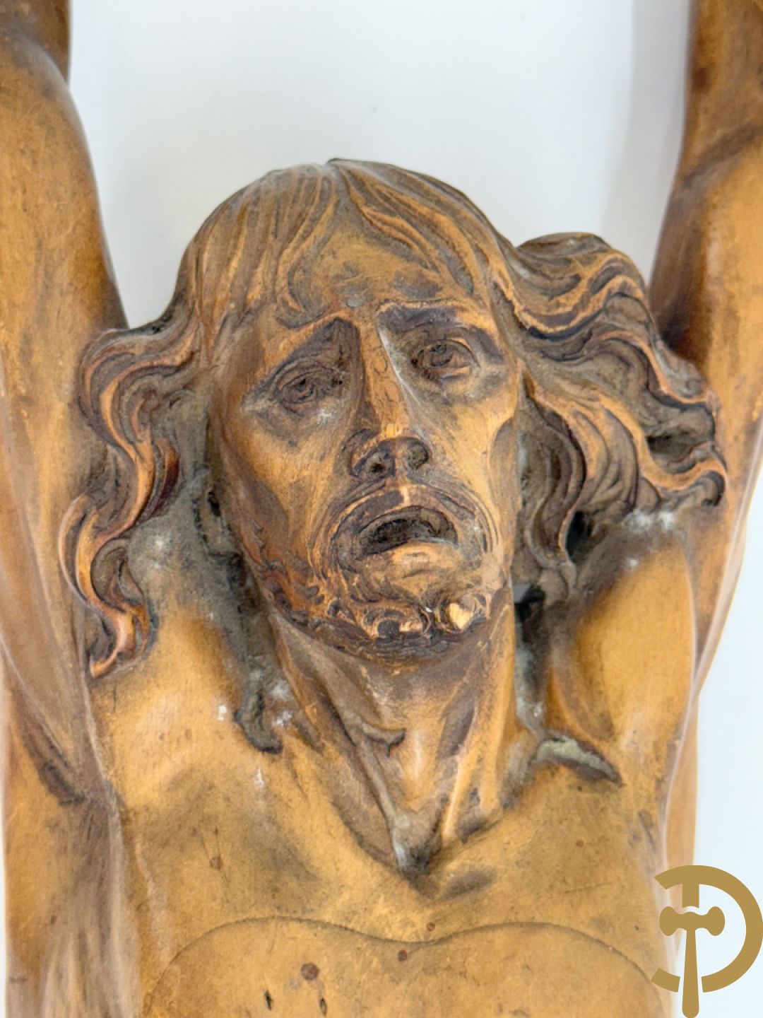 Gesculpteerde houten Jansenistische corpus