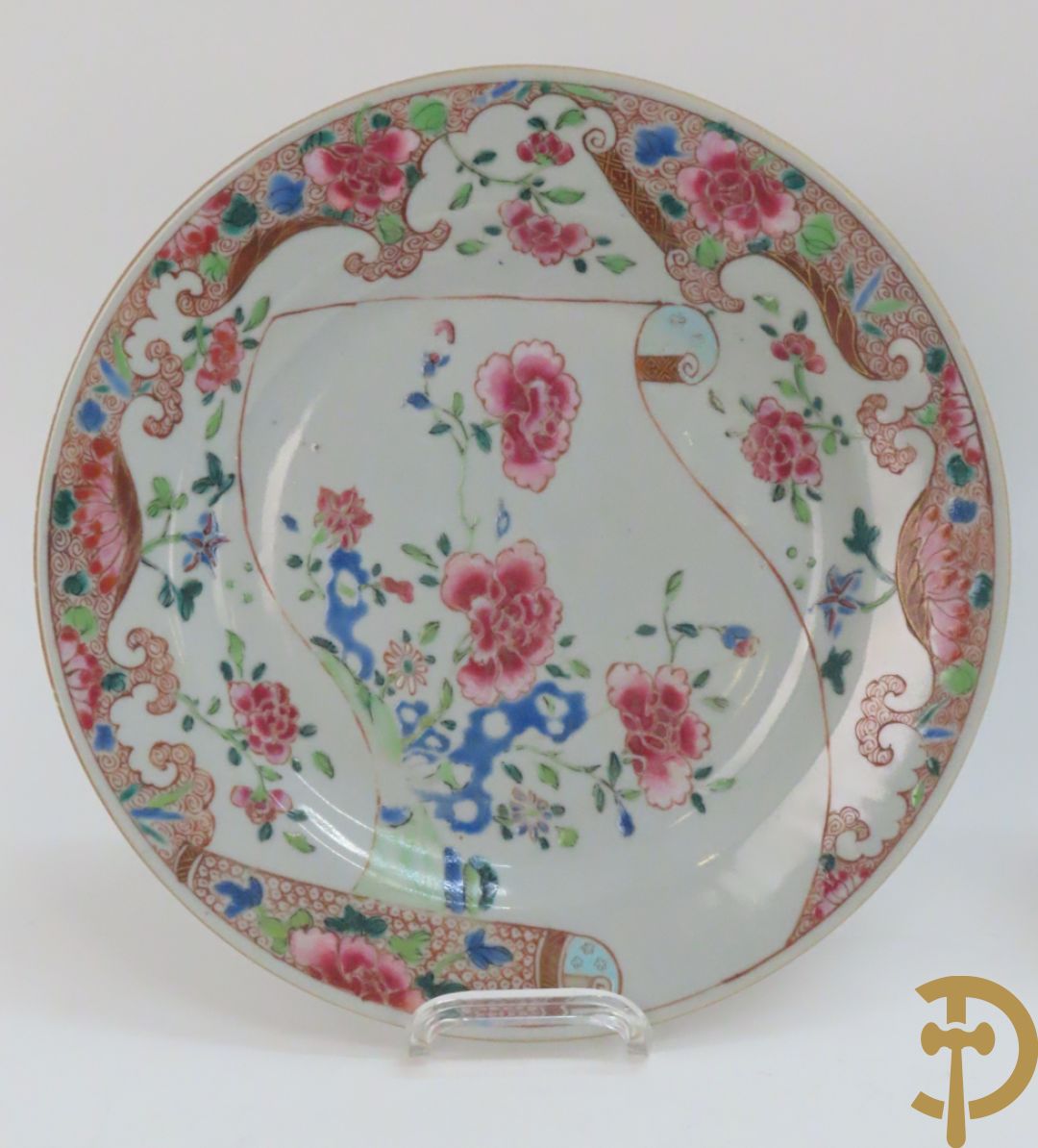 Lot Chinese porseleinen bordjes w.o. Famille rose en Kanton