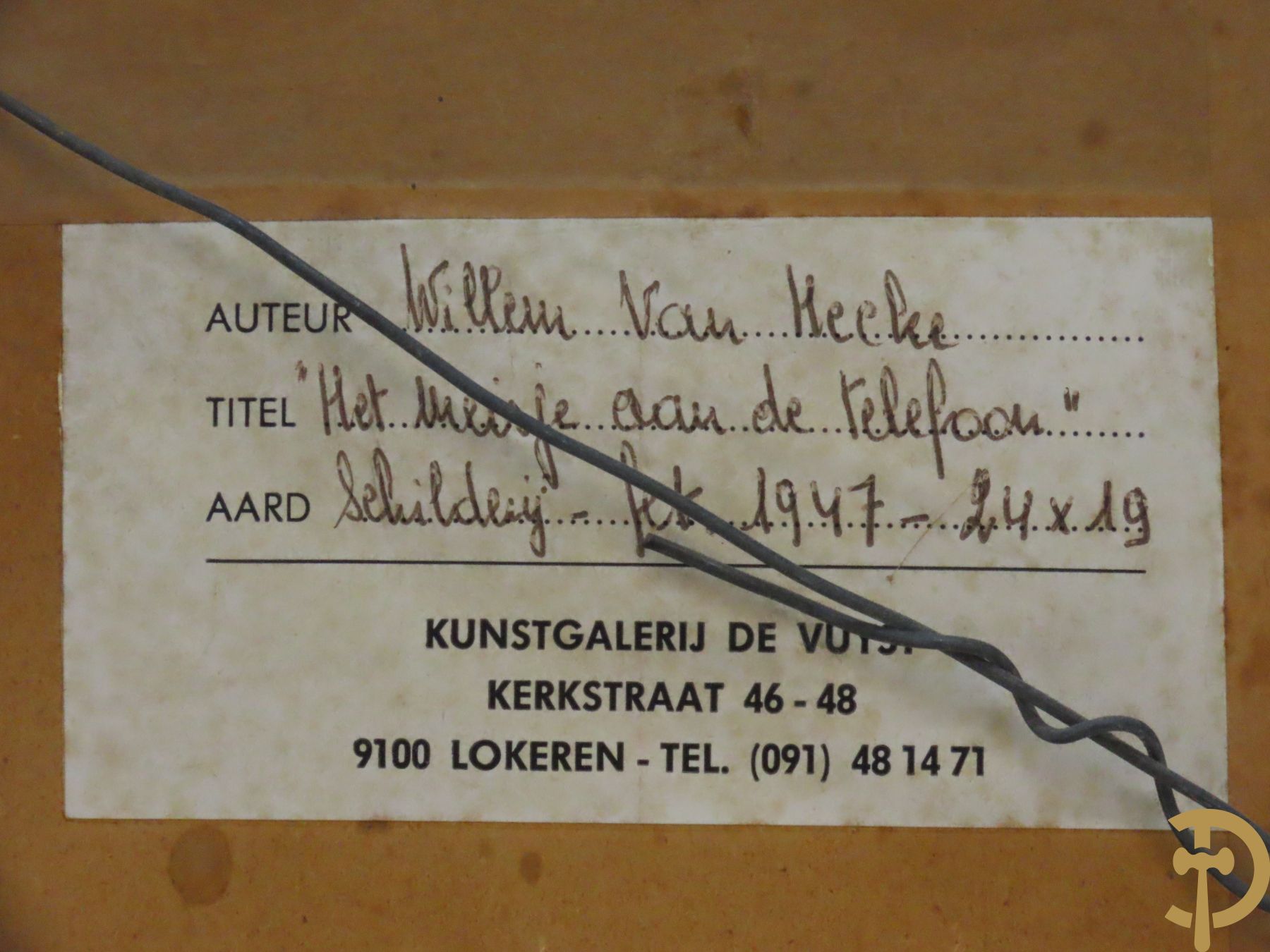 VAN HECKE Willem getekend 1947 