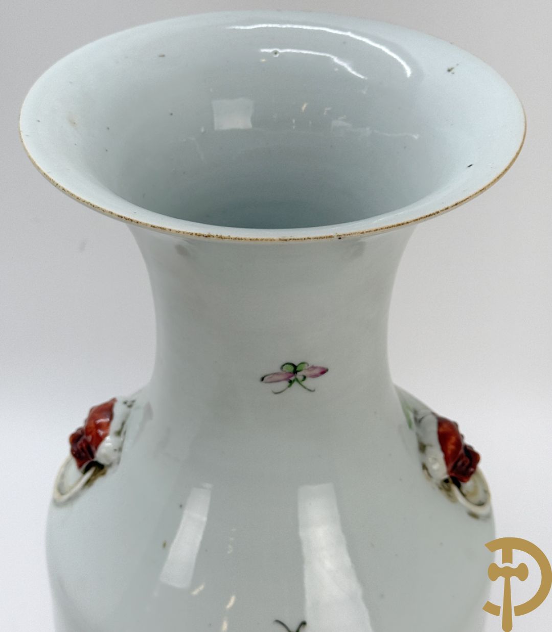 Chinese porseleinen vaas met decor van bloemen en vogels