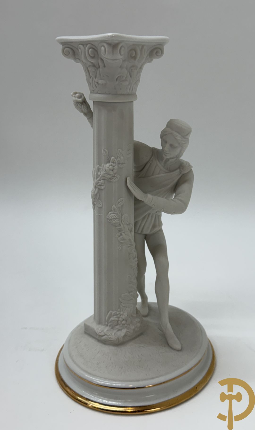 Paar porseleinen kandelaars van Franklin Mint 1986 uit de Romeo & Julia collection