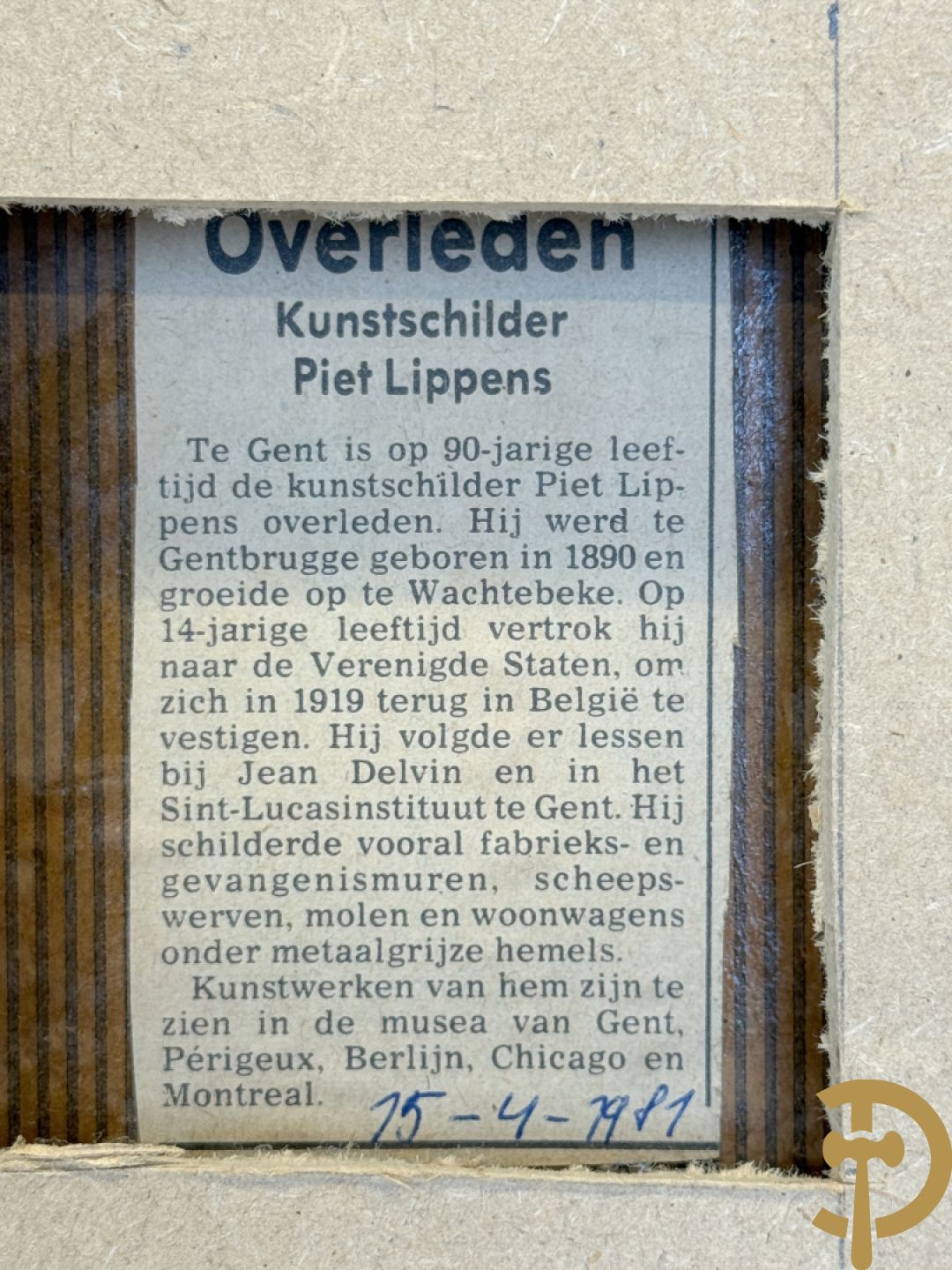 LIPPENS Piet getekend 