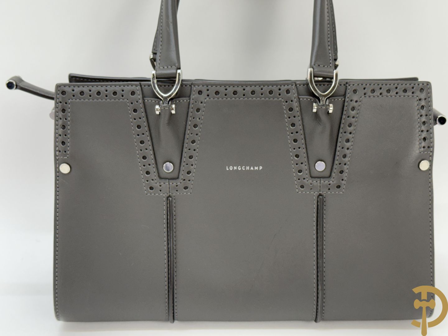 Lederen handtas Longchamps Paris Premier in bijhorende zak