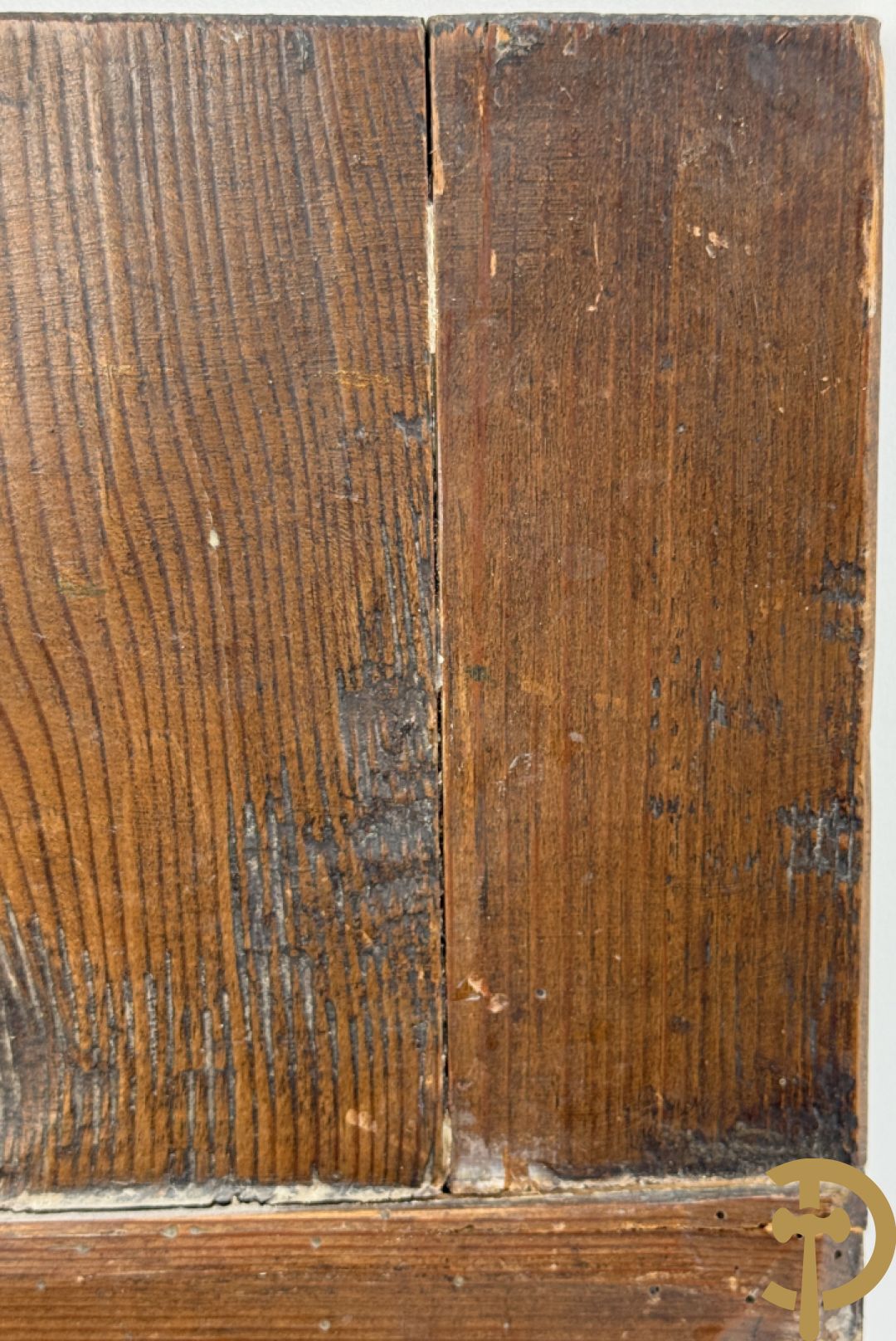 Oude ikoon Heilige met boek