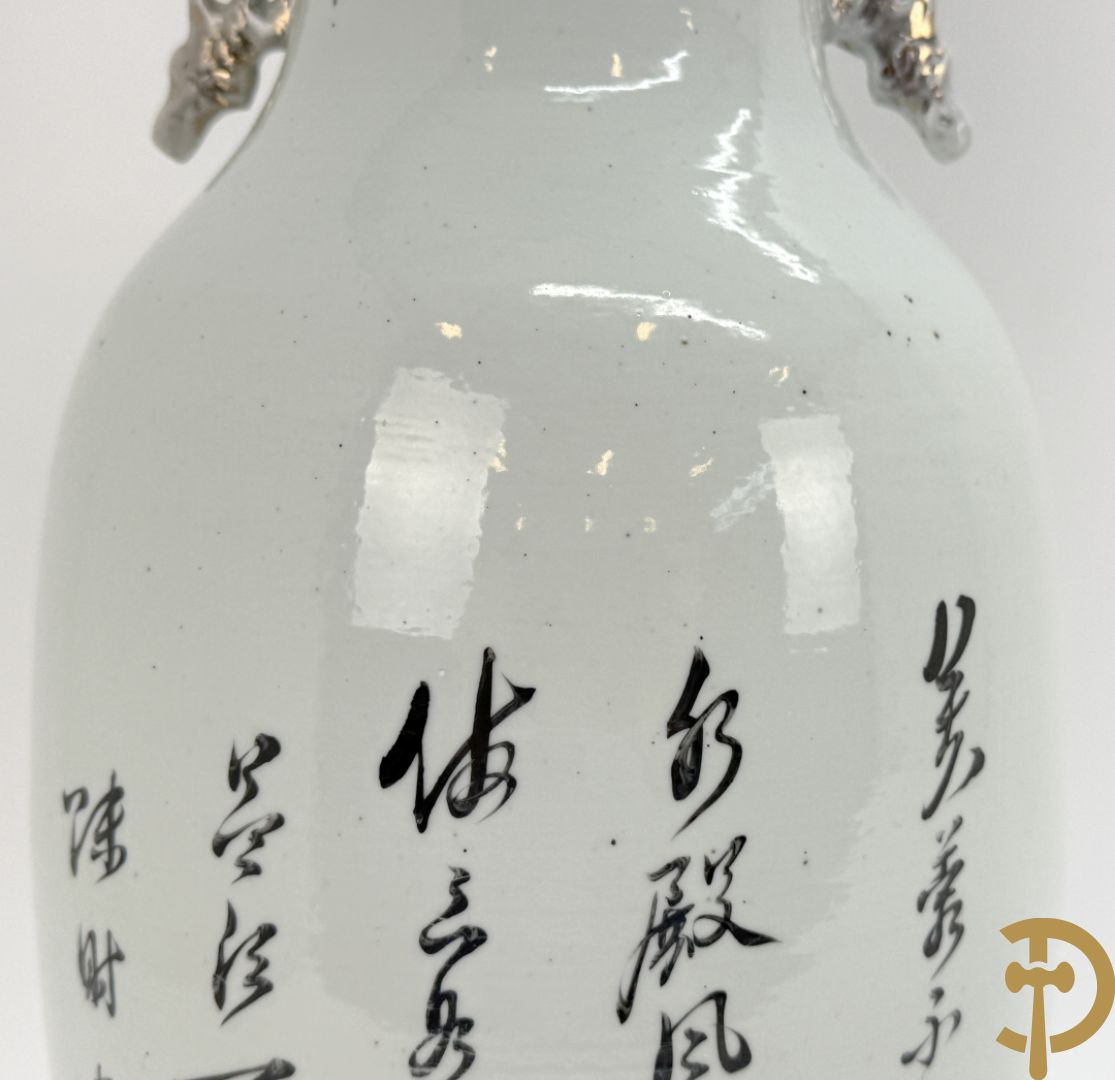 Chinese porseleinen vaas met decor van geisha