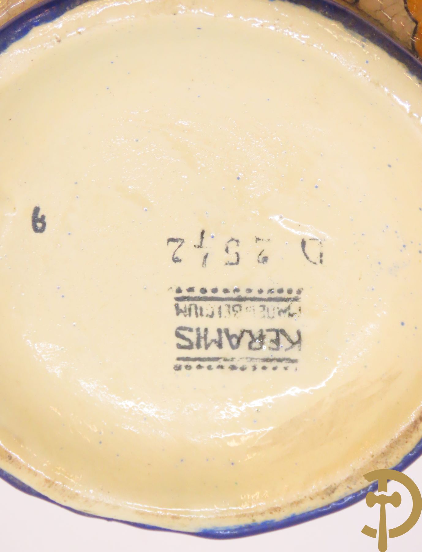 Boch Keramis vaas met bloemen, decor 2765 + Boch Keramis vaas, decor 2542