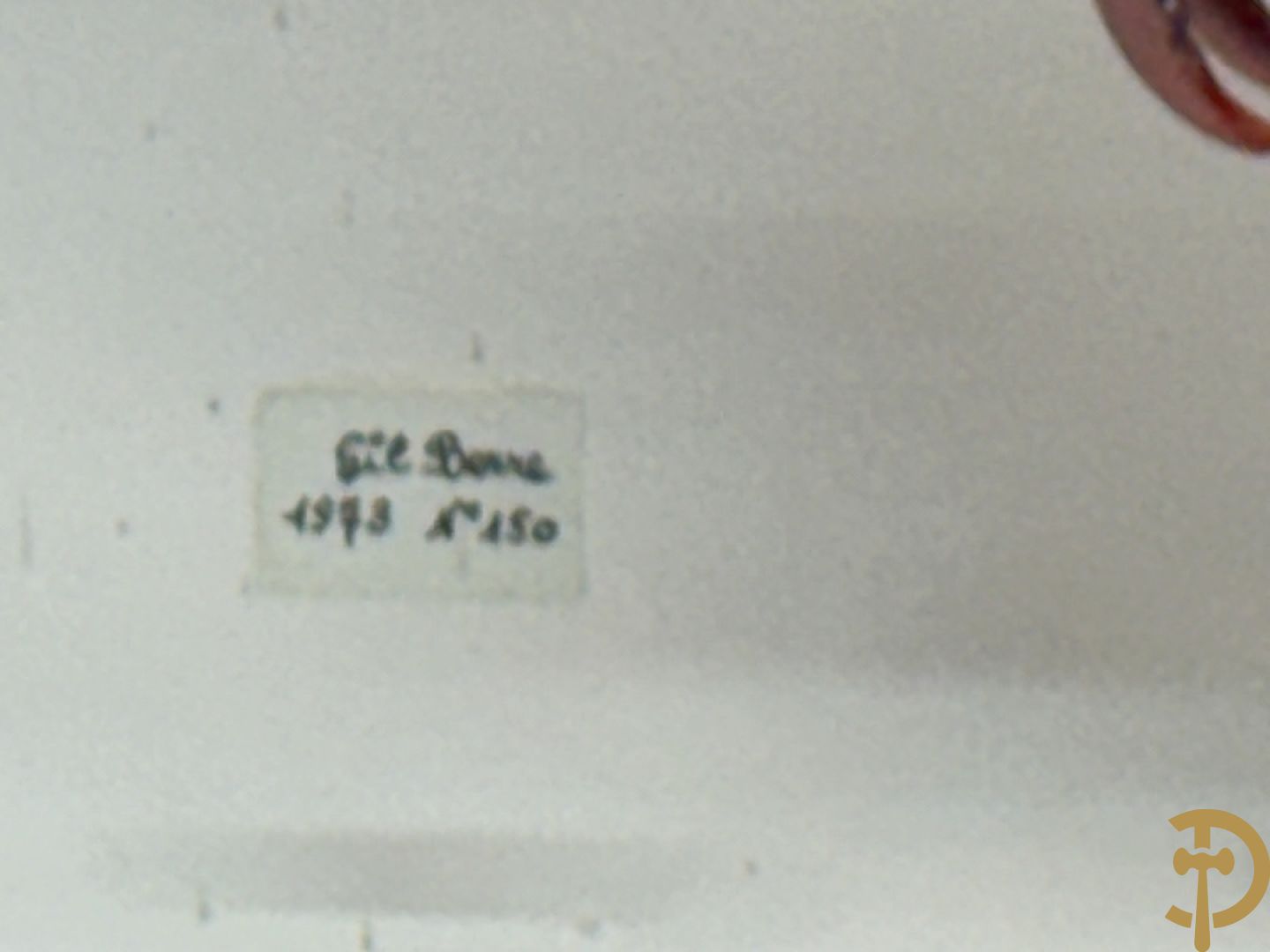 BERRE Gil getekend 1973 - Kunstwerk gemaakt van gekleurde glazen