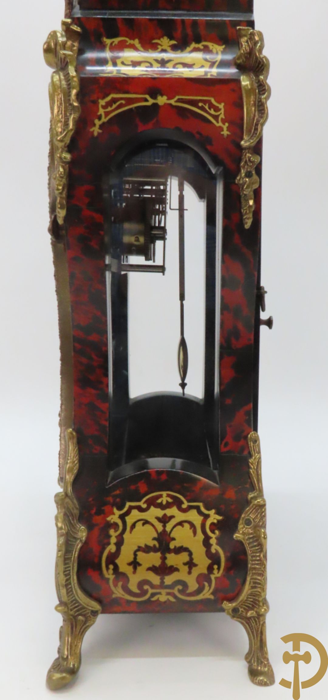 Italiaanse kartelklok met Boulle imitatie en bronsbeslag