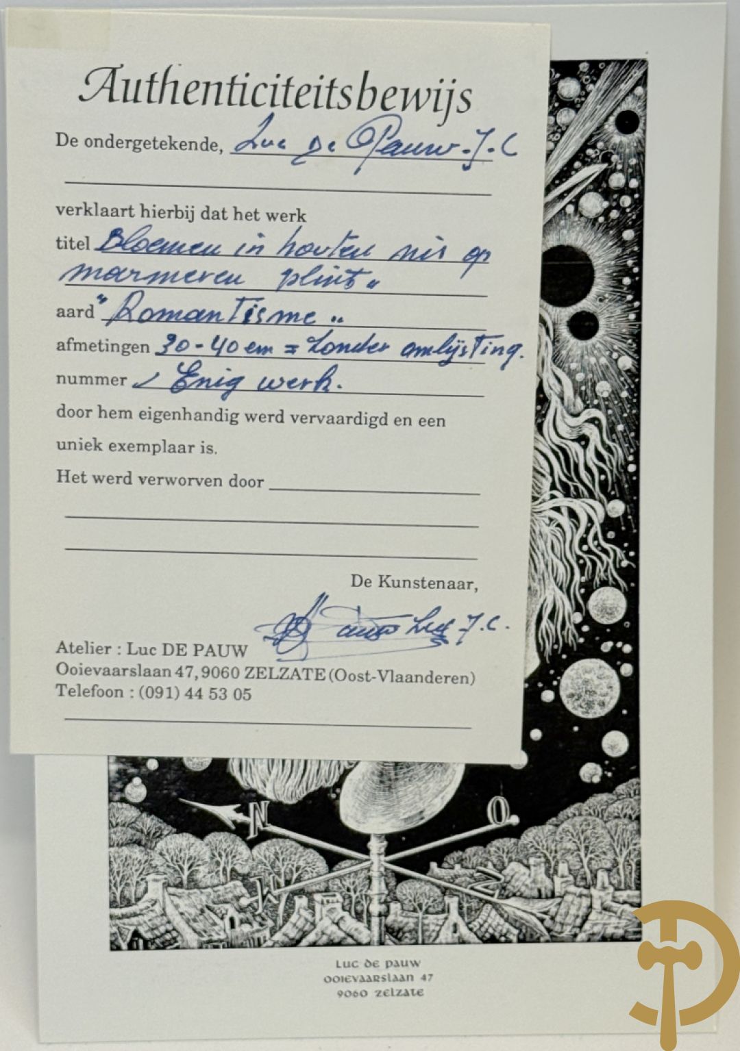 DE PAUW Luc J.C. getekend 