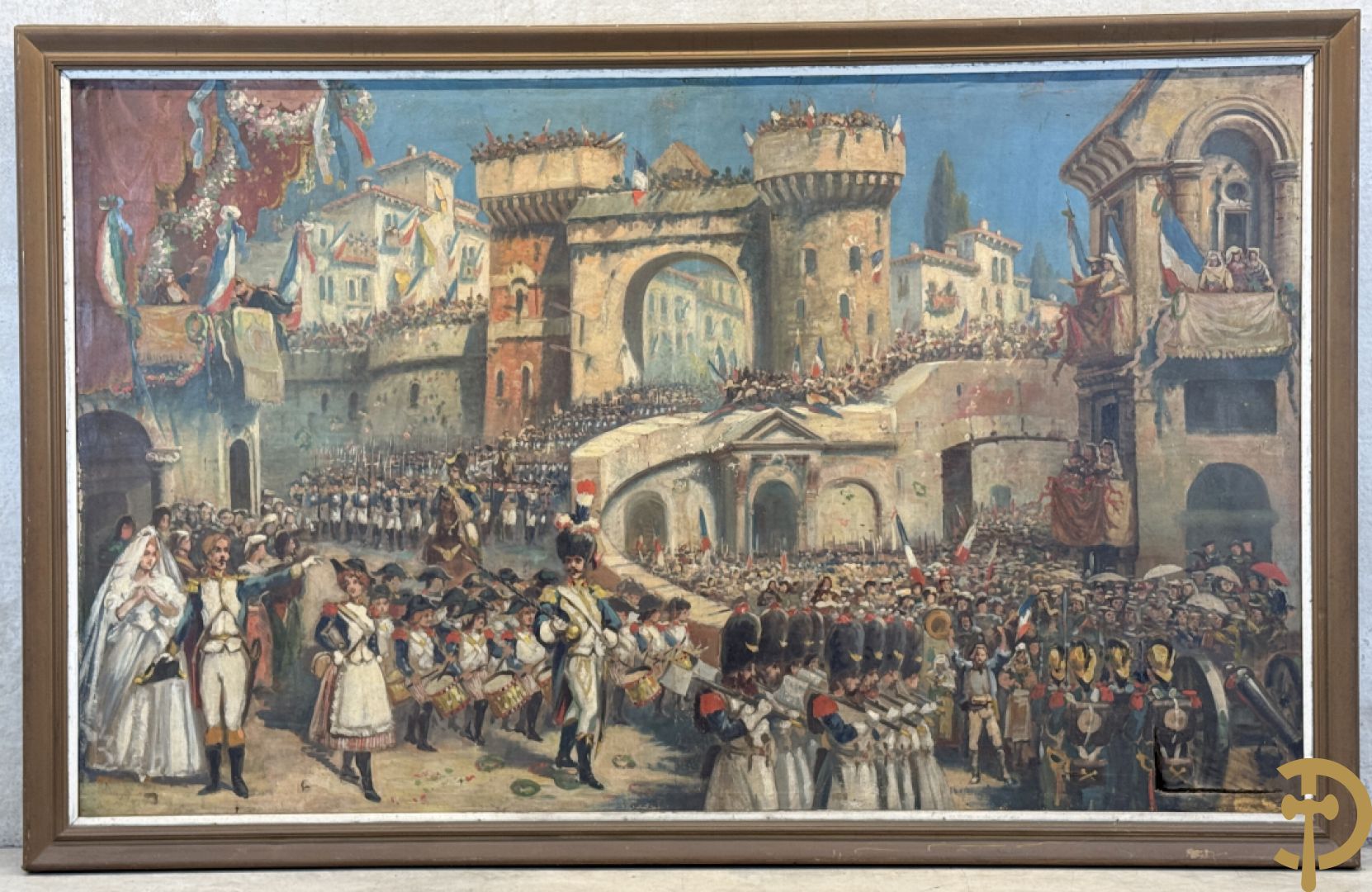 Onleesbaar getekend links onder 