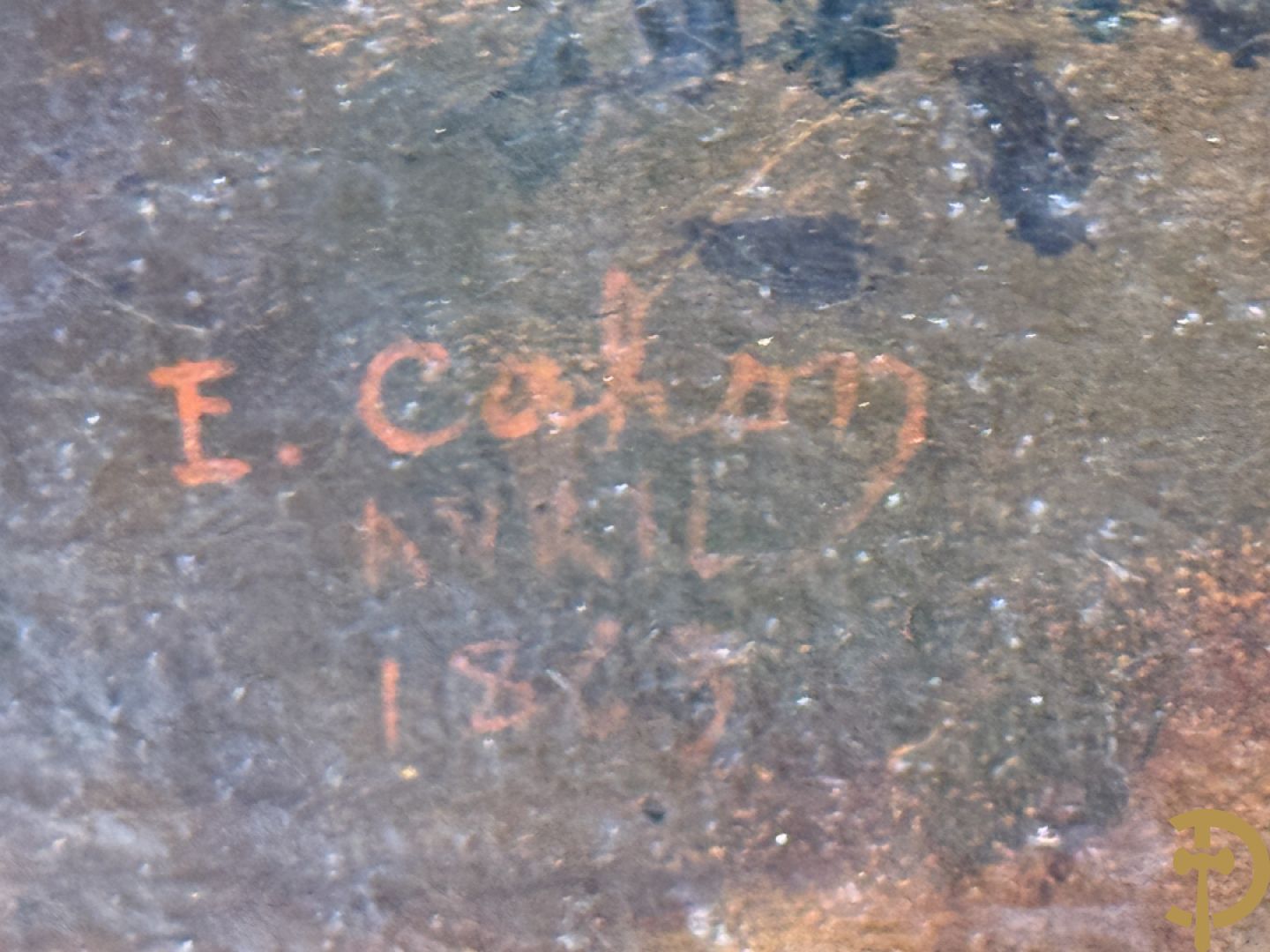 CAHON E. getekend Avril 1863 