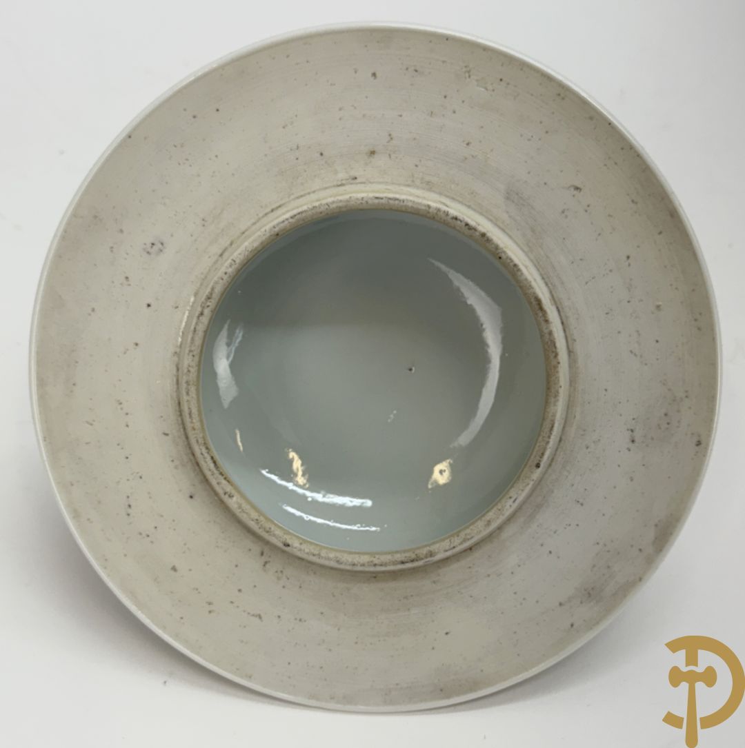 Chinese porseleinen dekselvaas met bloemen- en vogeldecor