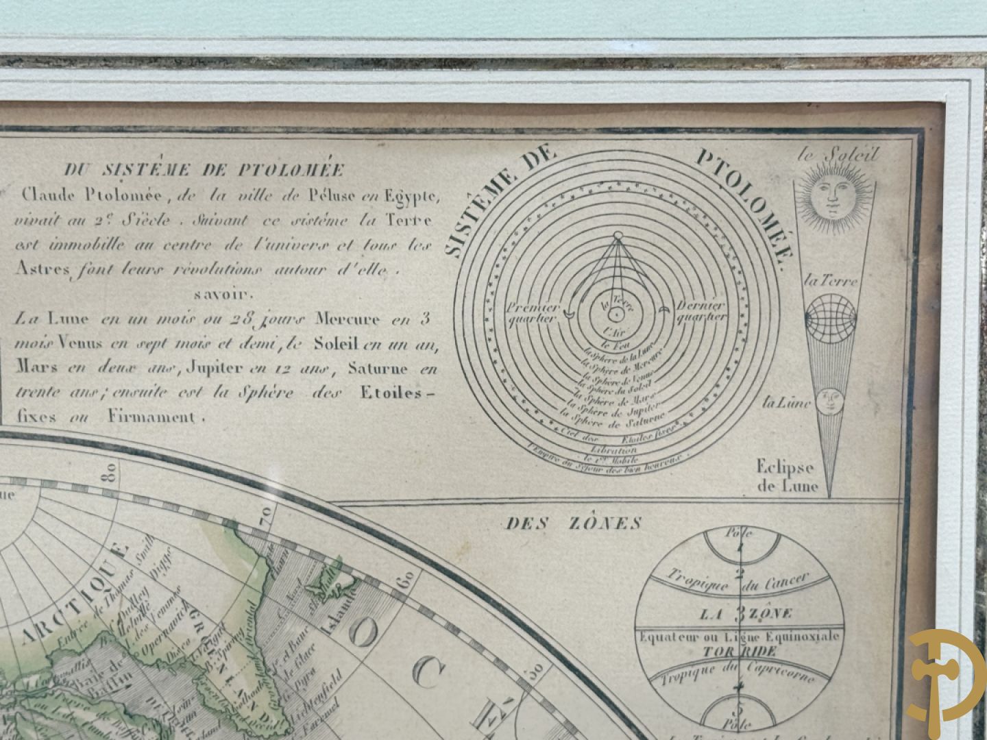Mappe-monde en 2 hémisphères van Tardieu