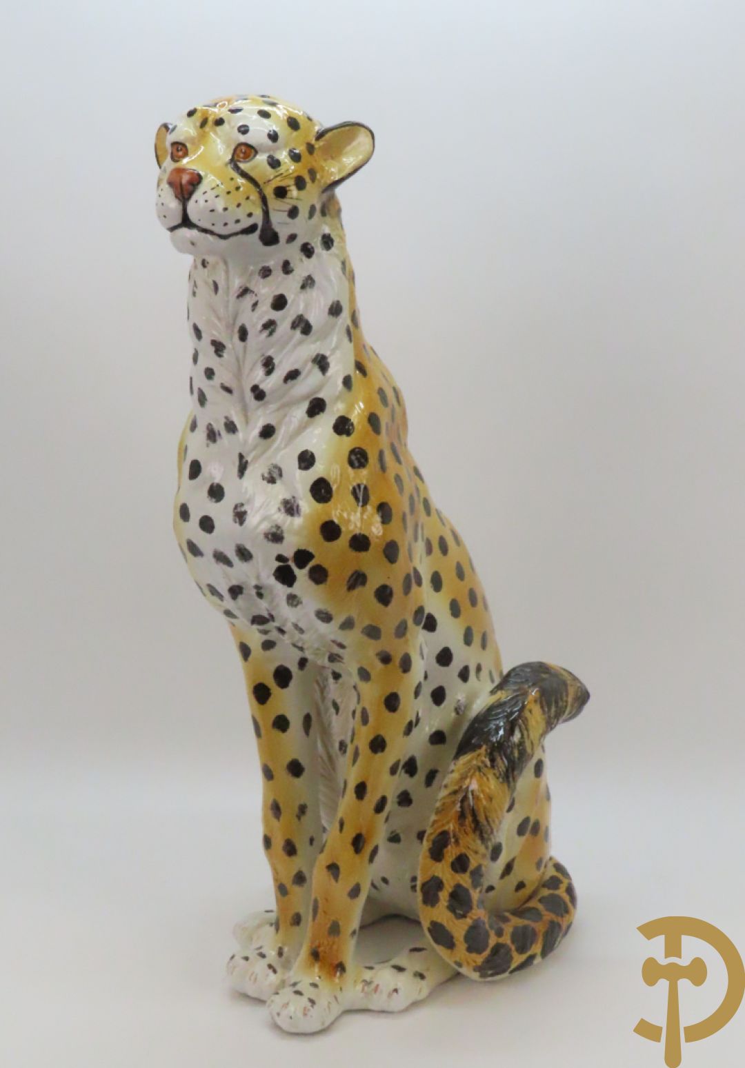Italiaans keramieken luipaard, gestempeld onderaan Made in Italy