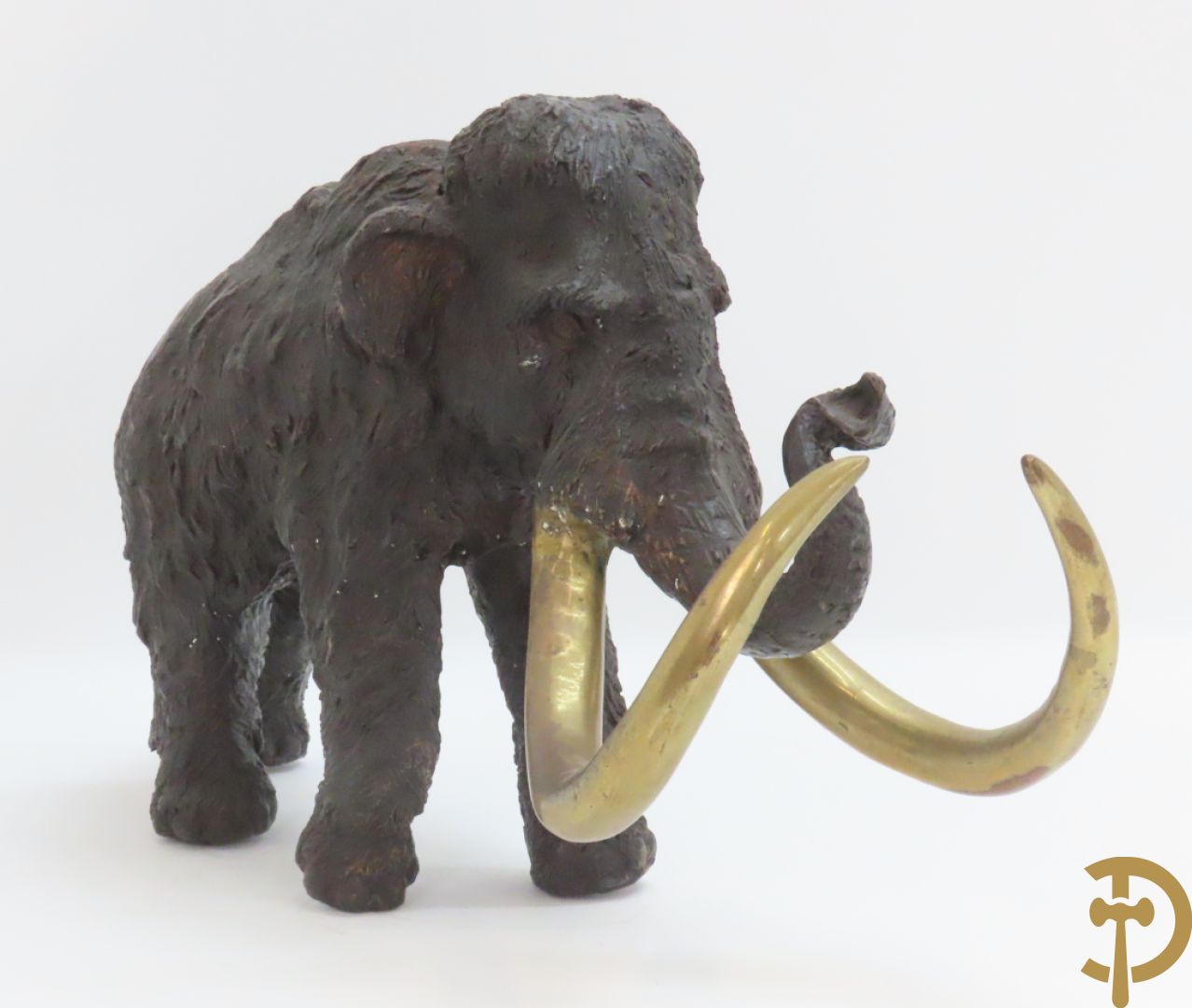 Ongetekend decoratief bronzen beeld van een mammoet