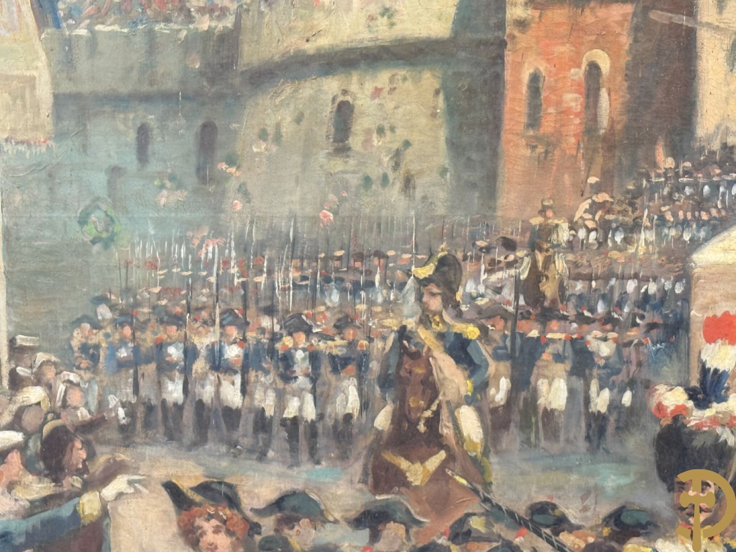 Onleesbaar getekend links onder 