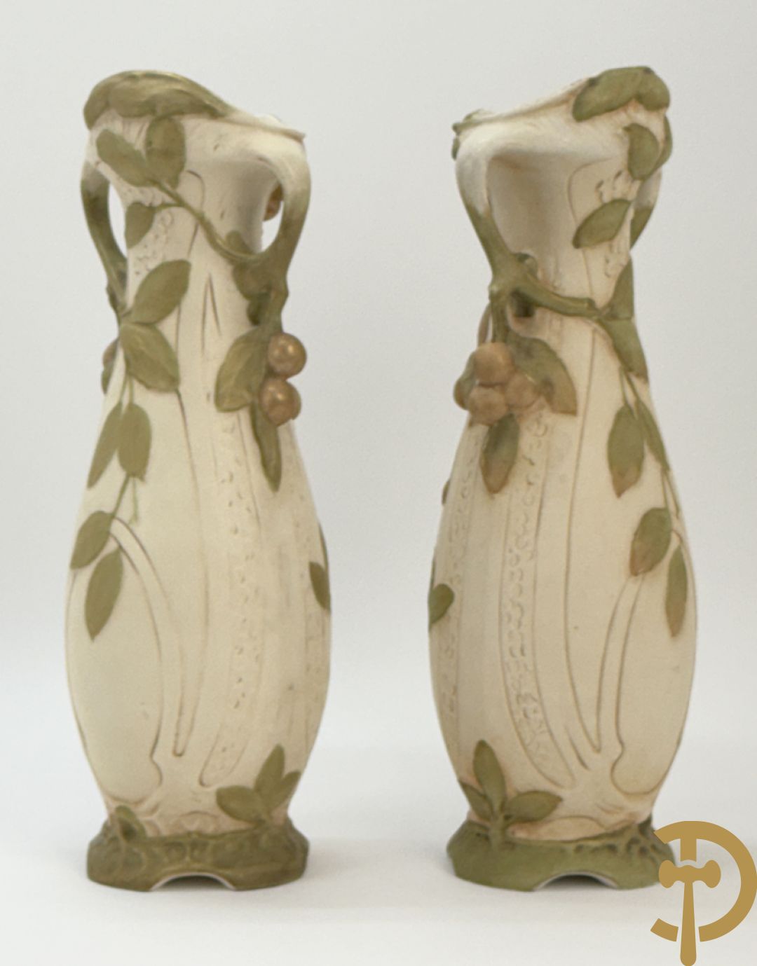 Paar Royal Dux Art Nouveau vazen, nr. 5496