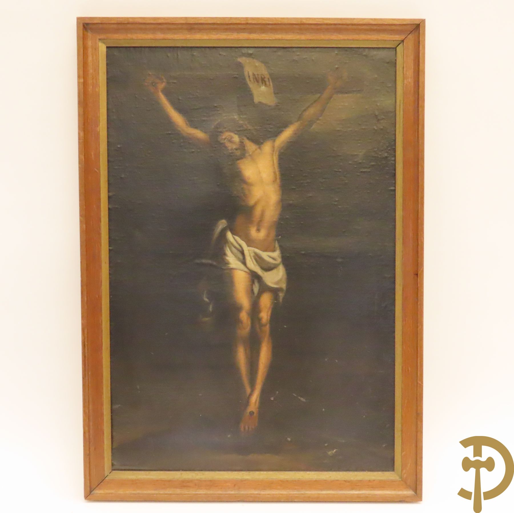 Ongetekend 'Christus aan het kruis' olie op doek