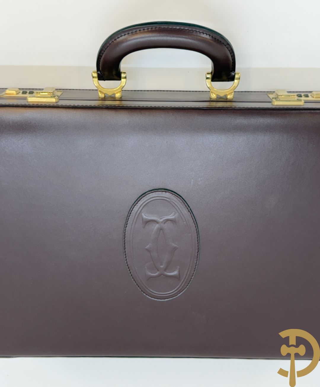 Bordeaux lederen aktentas Cartier