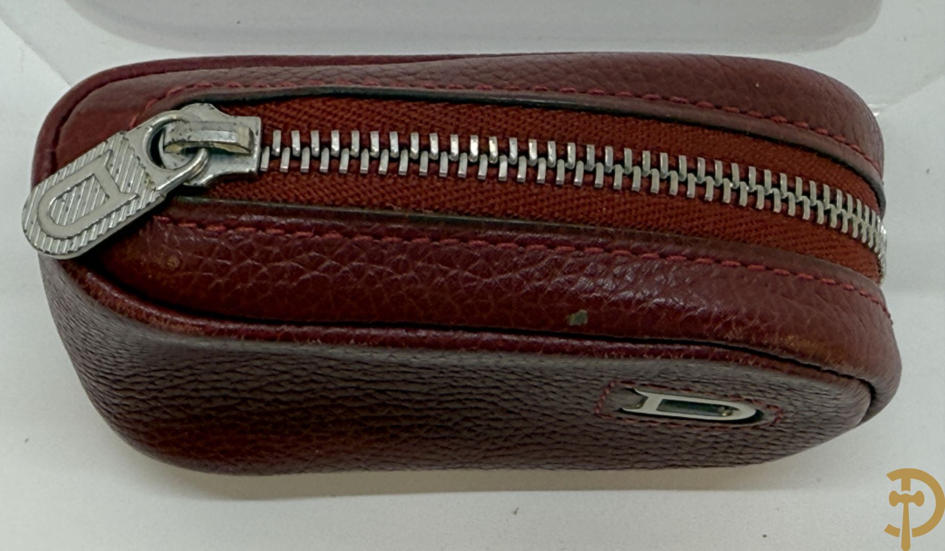 Bordeaux lederen handtas, geldbeugel, kaarthouder en portemonnee, Delvaux, model brillant