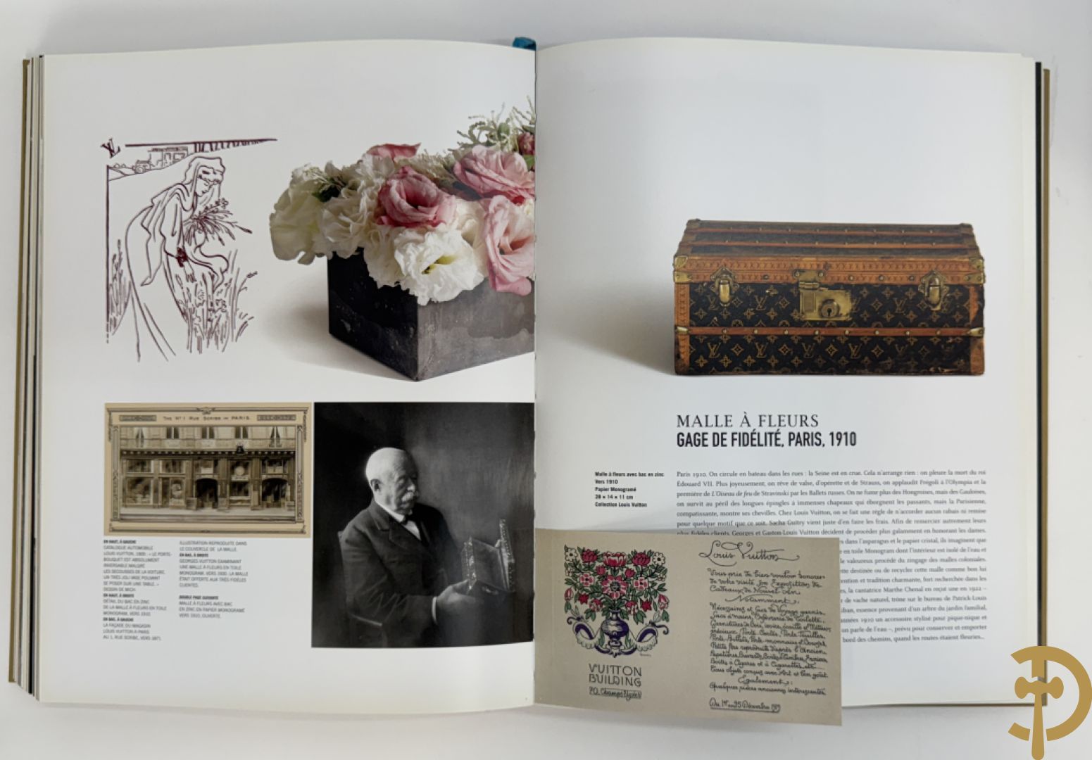 Boek Louis Vuitton, 100 Malles de Legende, door Pierre Leonforte, Editions de la Martinière + Louis Vuitton boekje + zakken Louis Vuitton + 2 kaartspellen Louis Vuitton