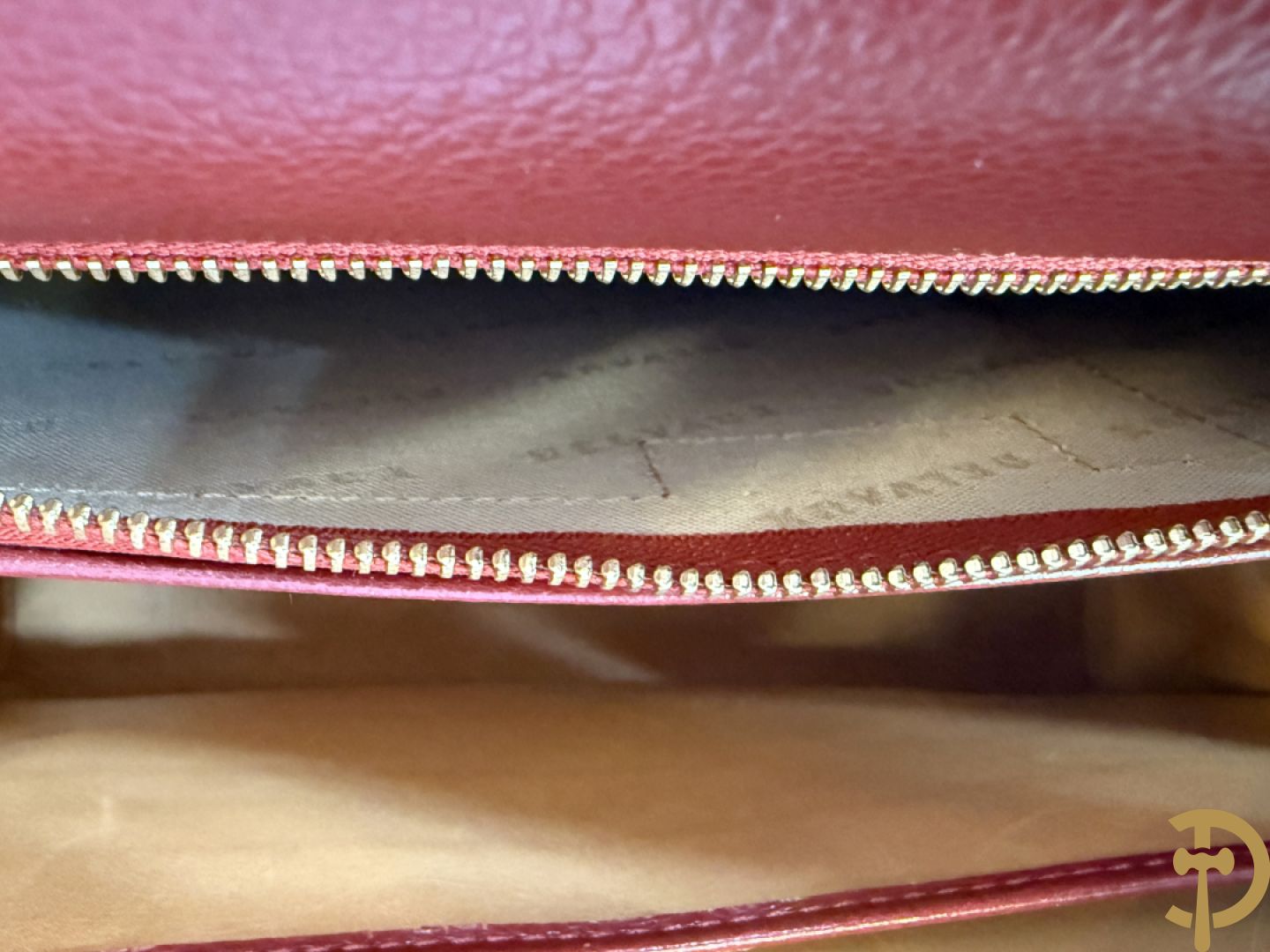 Bordeaux lederen handtas, geldbeugel, kaarthouder en portemonnee, Delvaux, model brillant