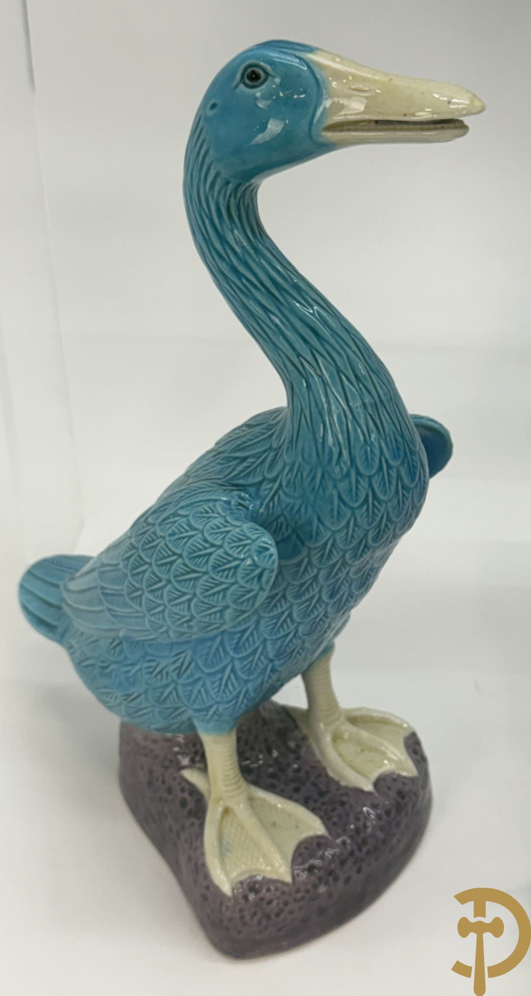 Vier paar porseleinen eenden + vaasje