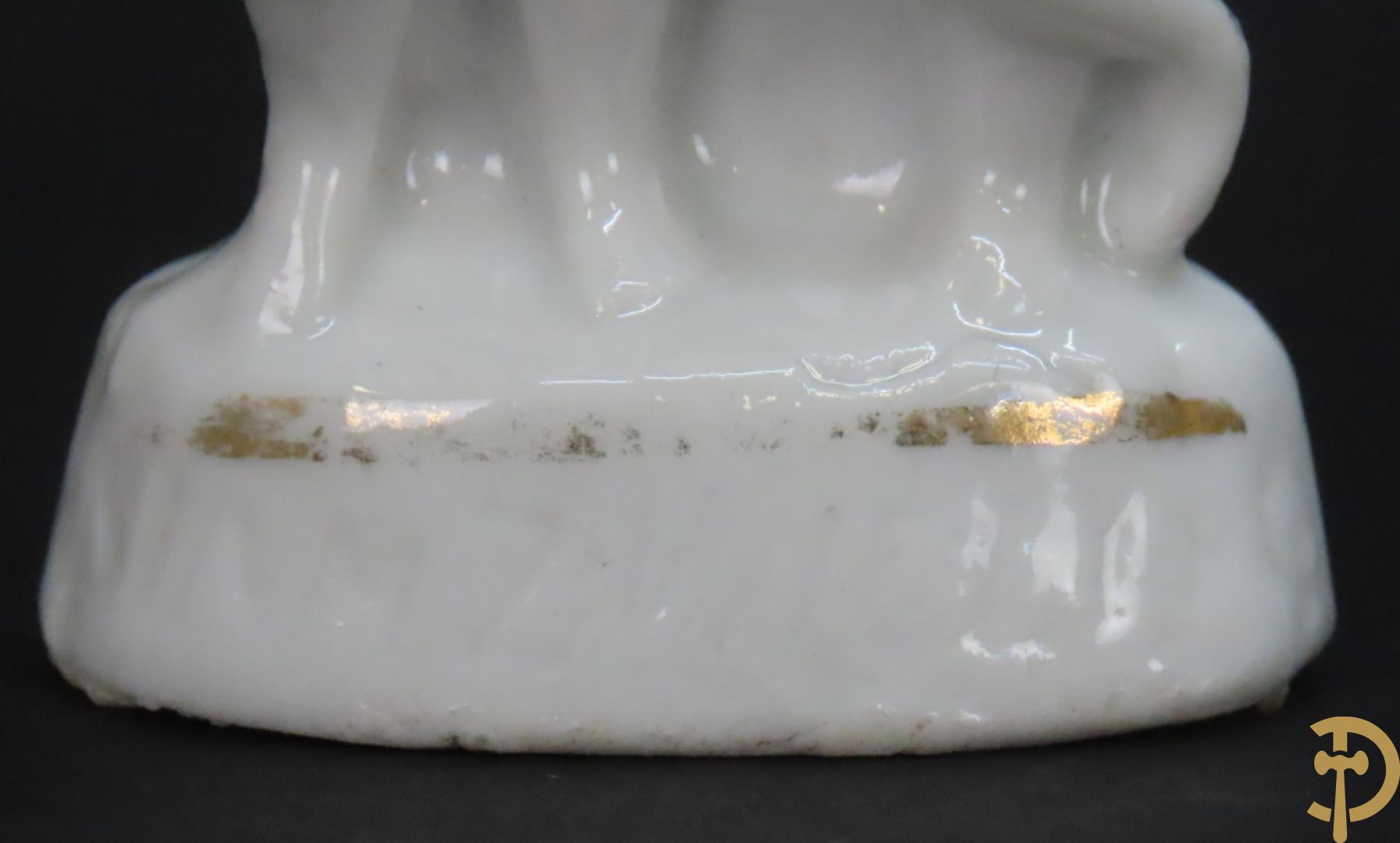 Twee antieke porseleinen beeldjes Sian Zwilling, midden 19e