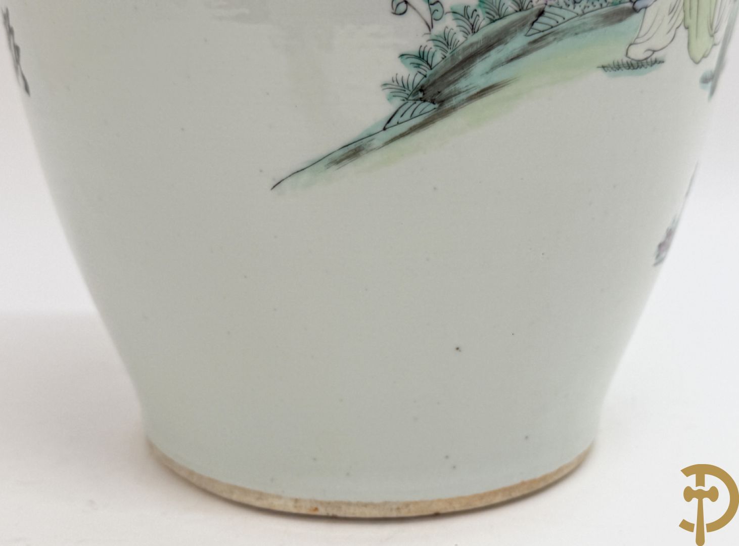 Chinese porseleinen vaas met decor van geisha