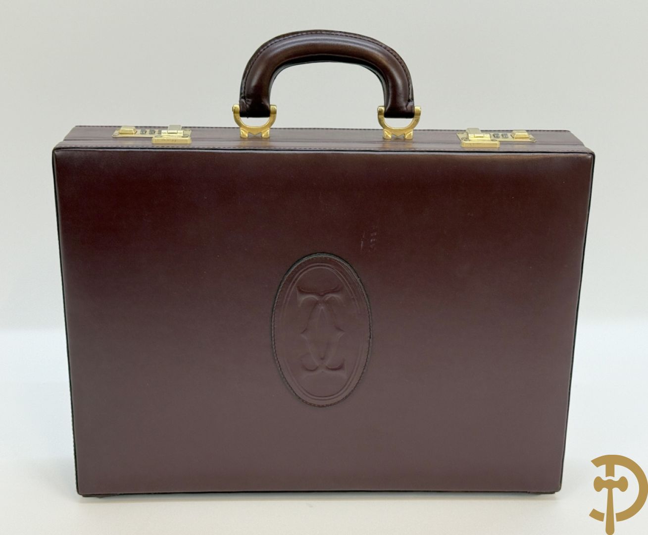 Bordeaux lederen aktentas Cartier