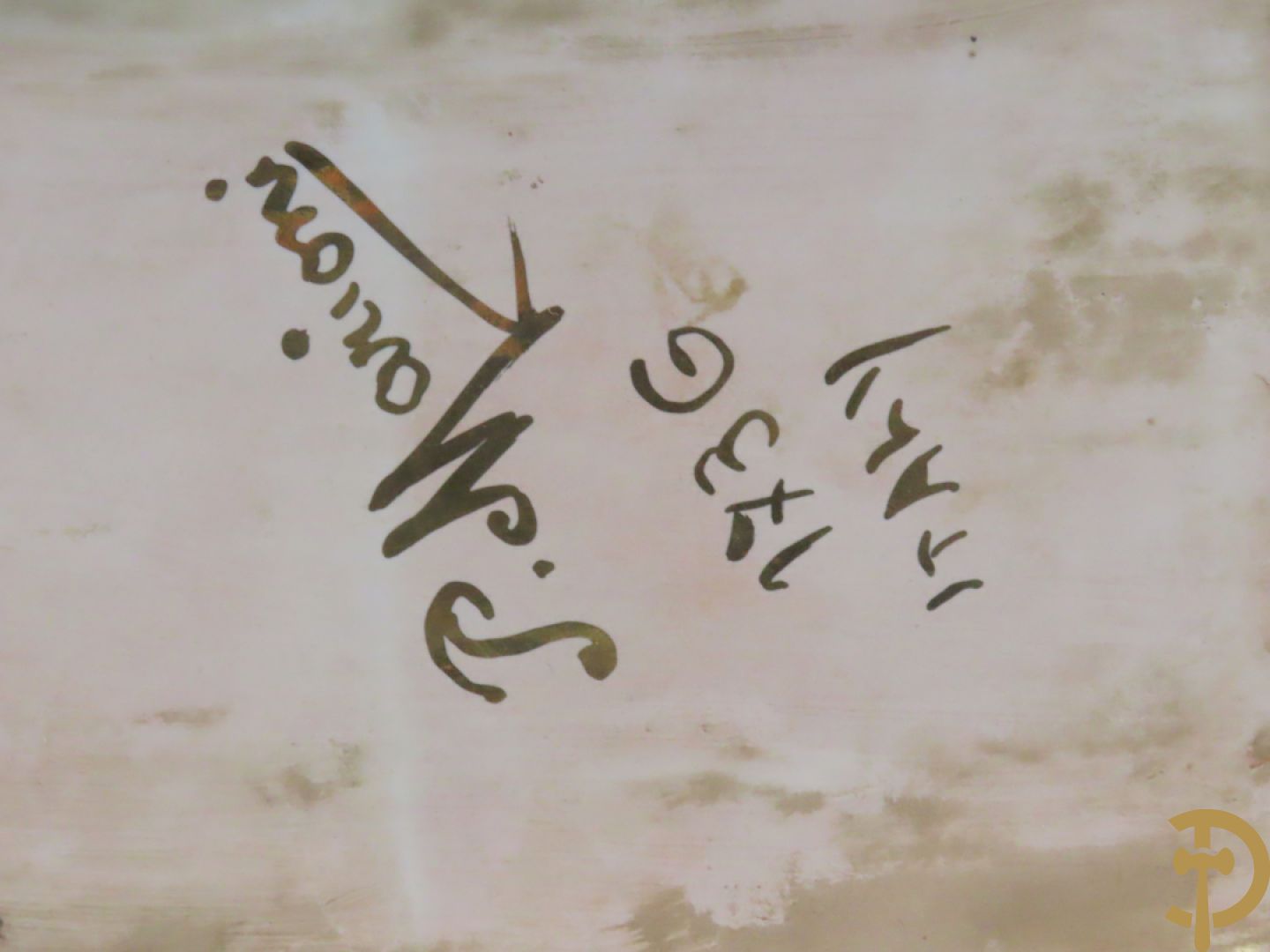 Beeld van Don Quichotte iop zijn paard n Italiaanse meerkleurige faience, Marioni P. gemerkt onderaan