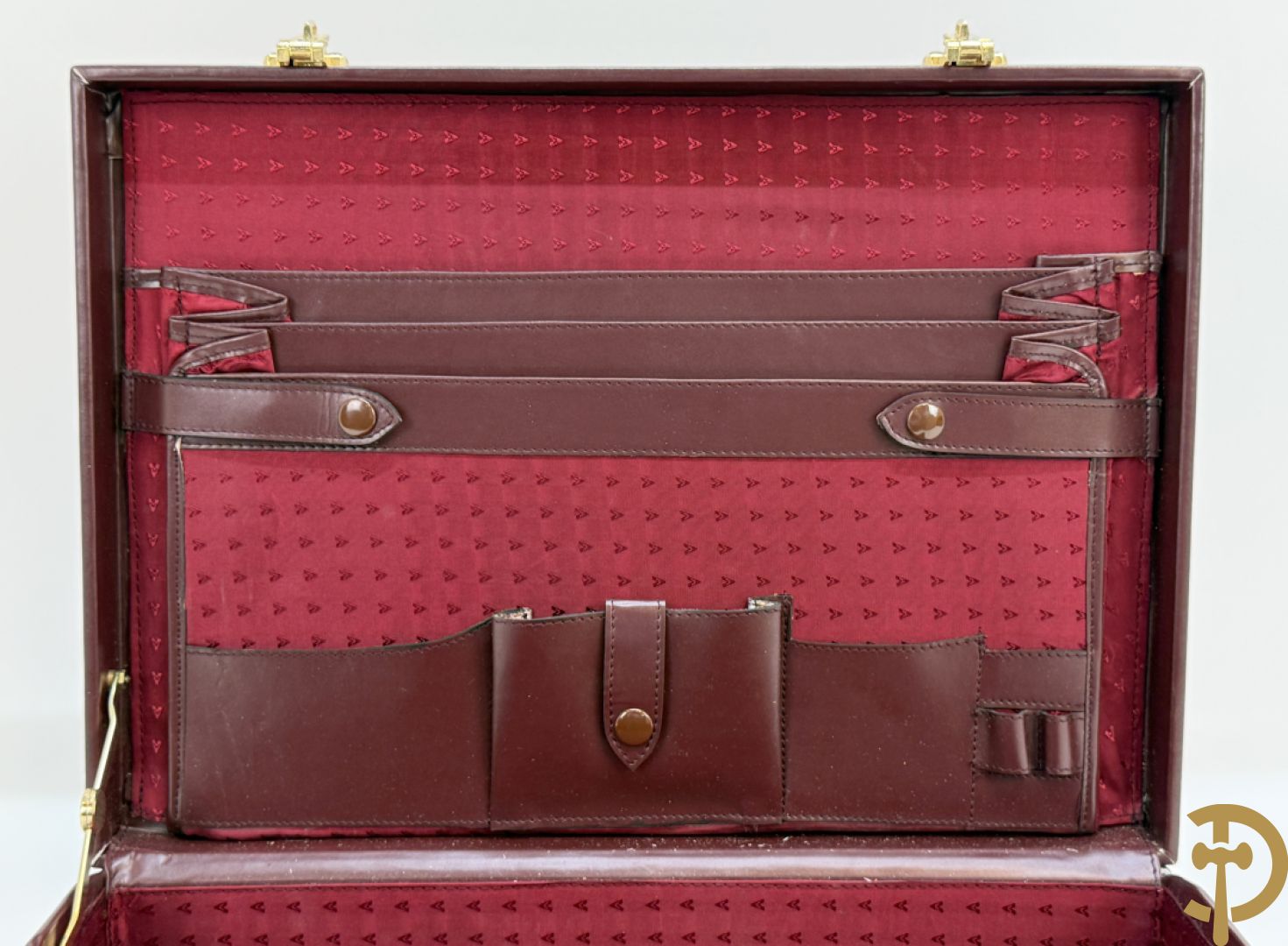 Bordeaux lederen aktentas Cartier