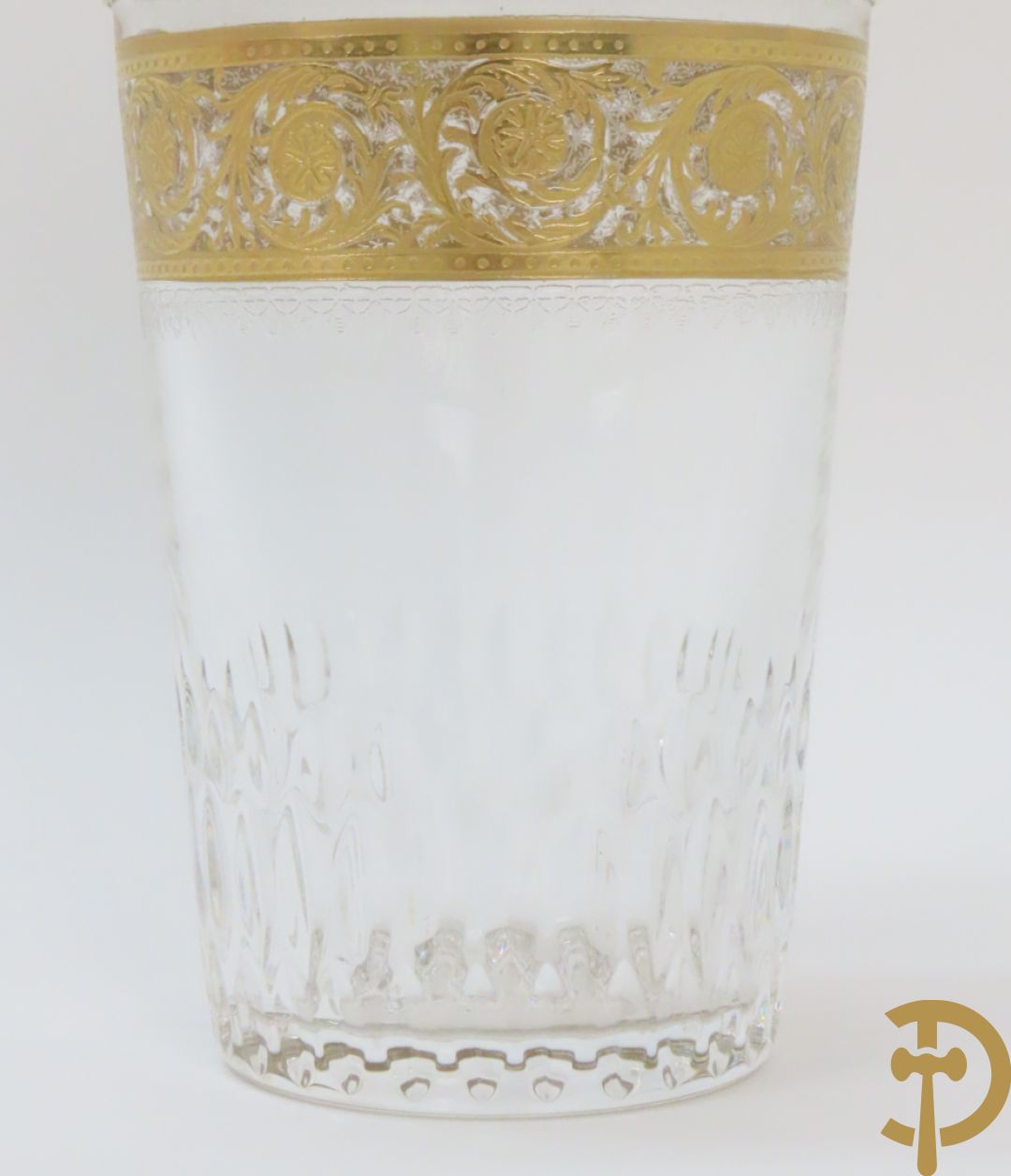 Kristallen shaker met Thistle decor, onderaan gemerkt cristallerie Saint Louis France