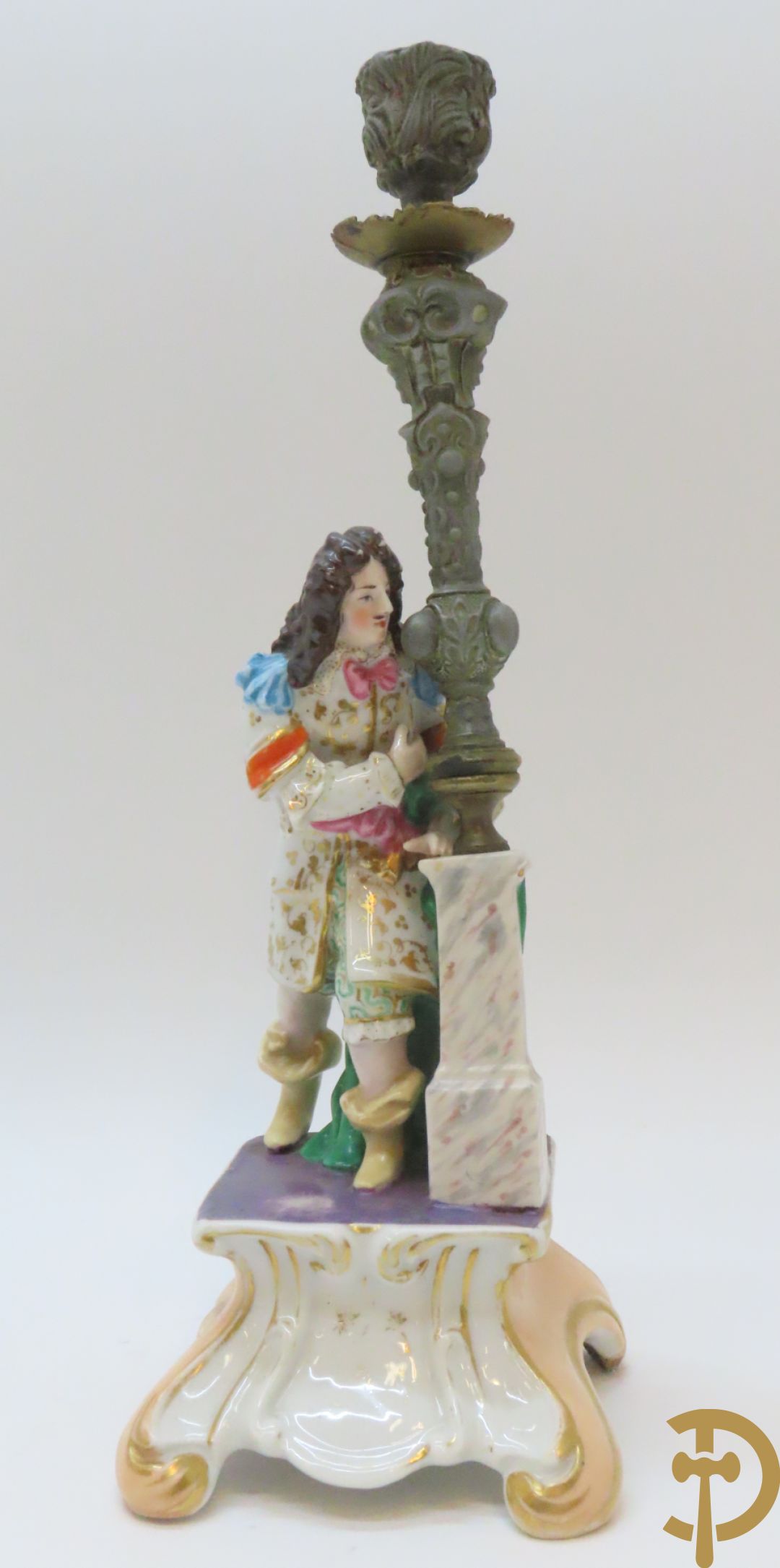 Paar porseleinen kandelaars Vieux Paris, 19e