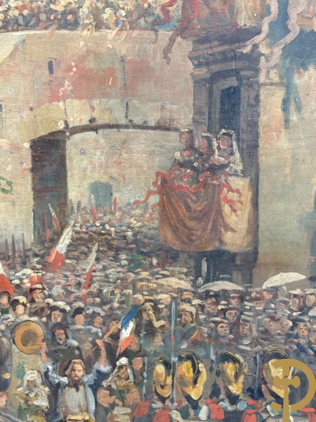 Onleesbaar getekend links onder 