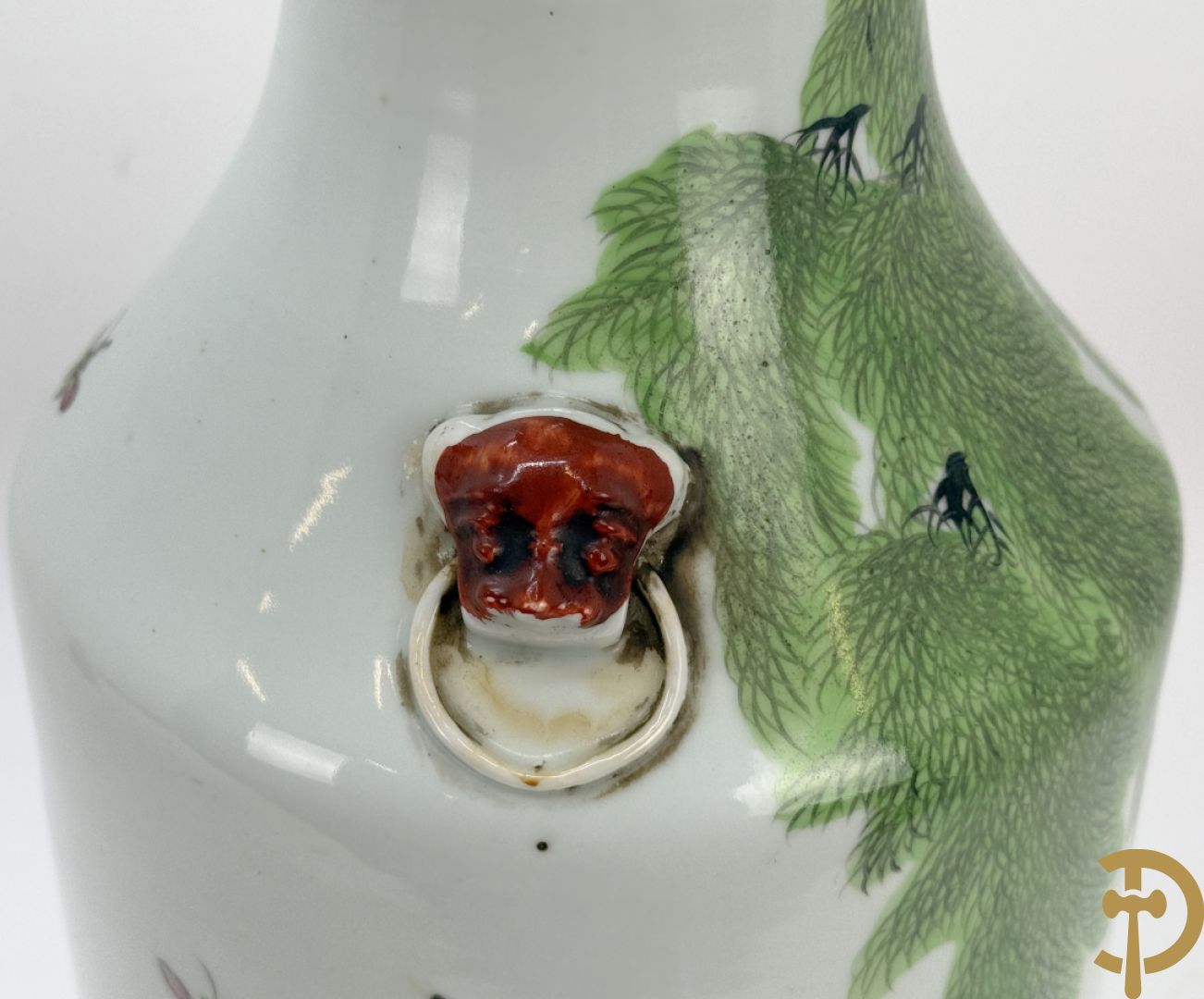 Chinese porseleinen vaas met decor van bloemen en vogels