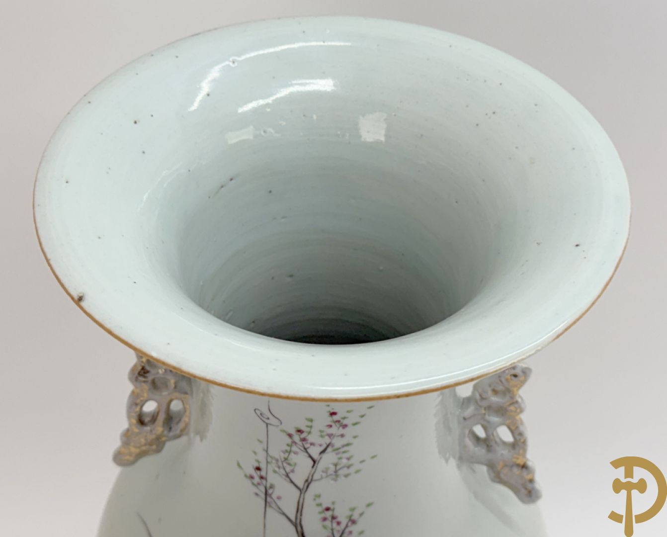 Chinese porseleinen vaas met decor van geisha