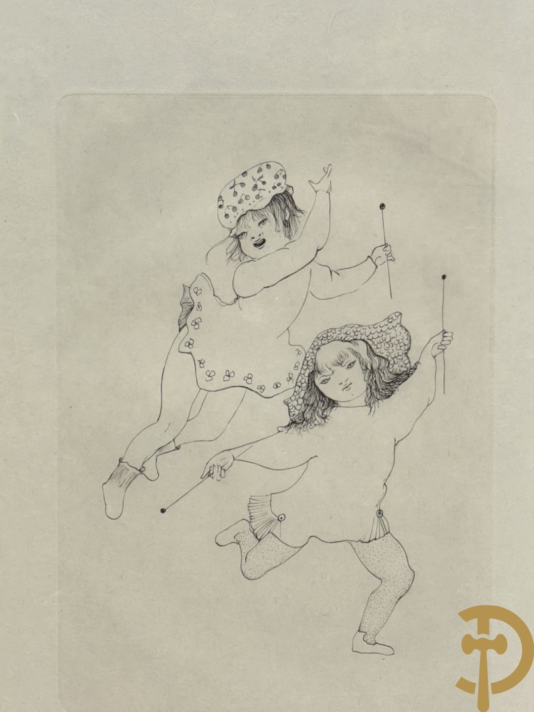 FINI Leonor getekend - Reeks van 4 gravures met meisjes - 2/75