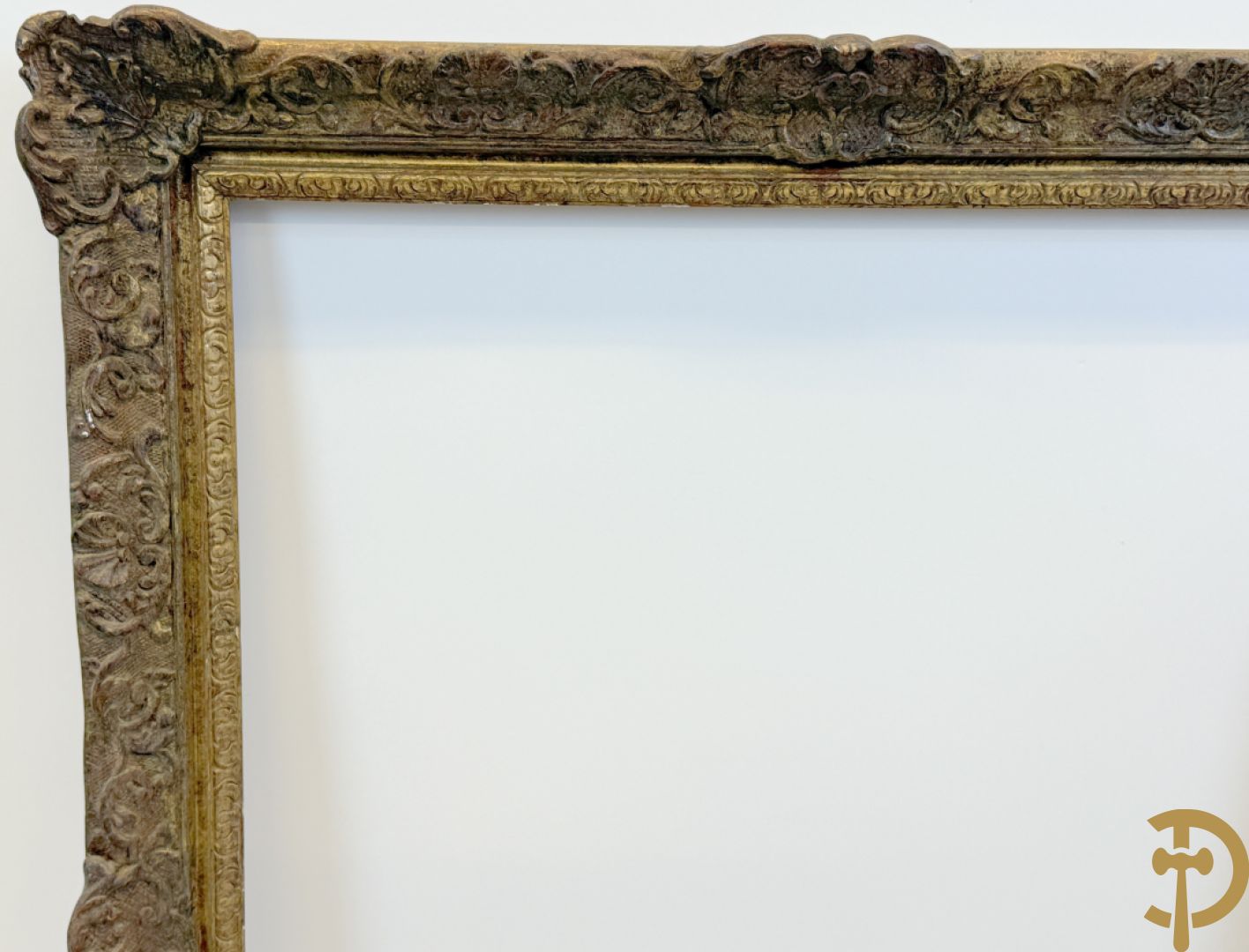 Oude grote vergulde Louis XV lijsten : 3 stuks